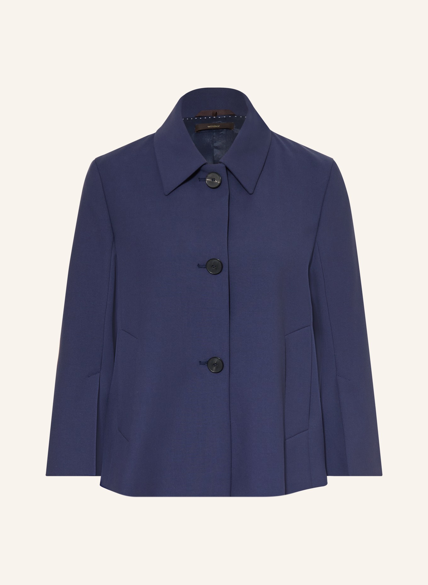 windsor. Kastenjacke aus Jersey mit 3/4-Arm: DUNKELBLAU