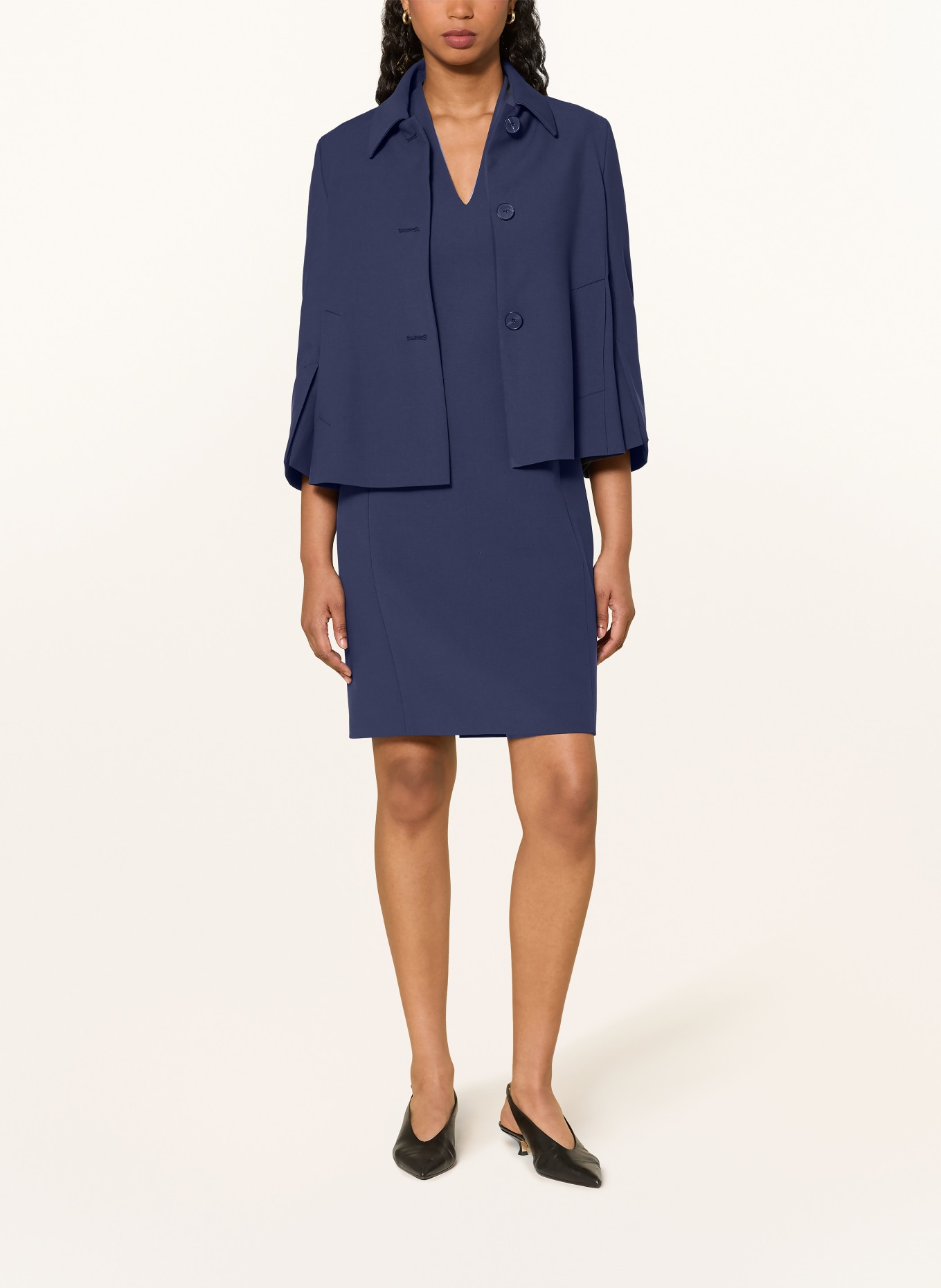 windsor. Kastenjacke aus Jersey mit 3/4-Arm: DUNKELBLAU