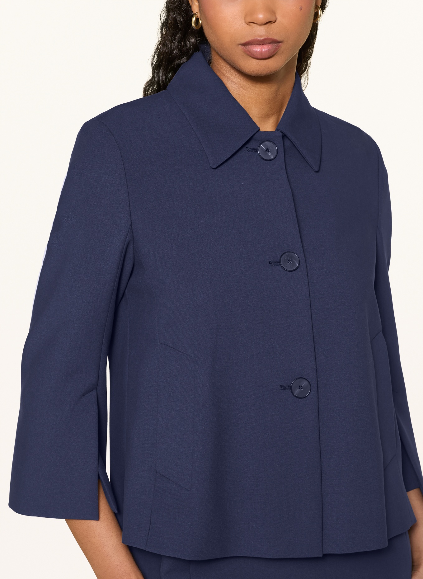 windsor. Kastenjacke aus Jersey mit 3/4-Arm: DUNKELBLAU