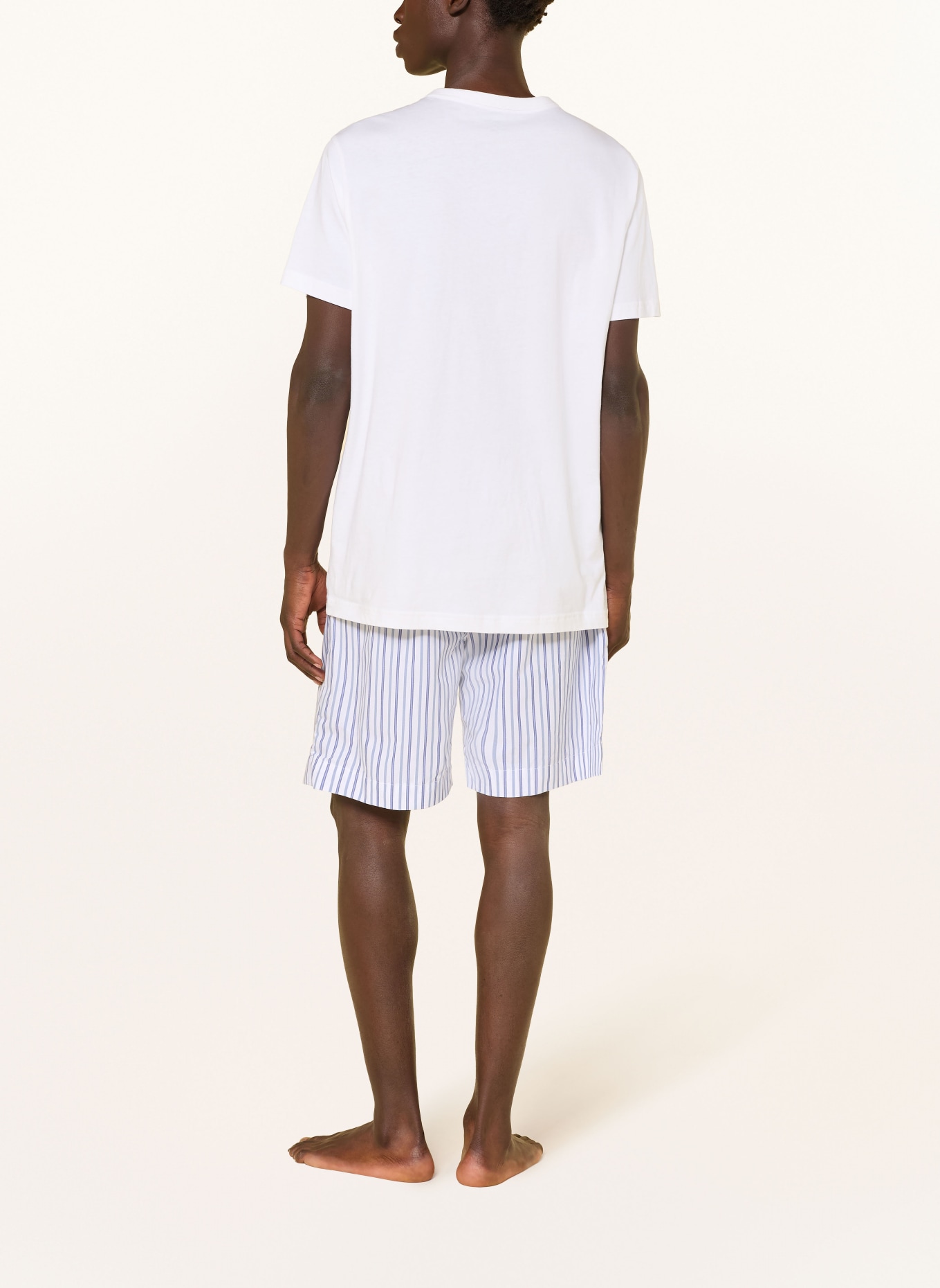 Calvin Klein Pajama shorts: WHITE / LIGHT BLUE / BLUE