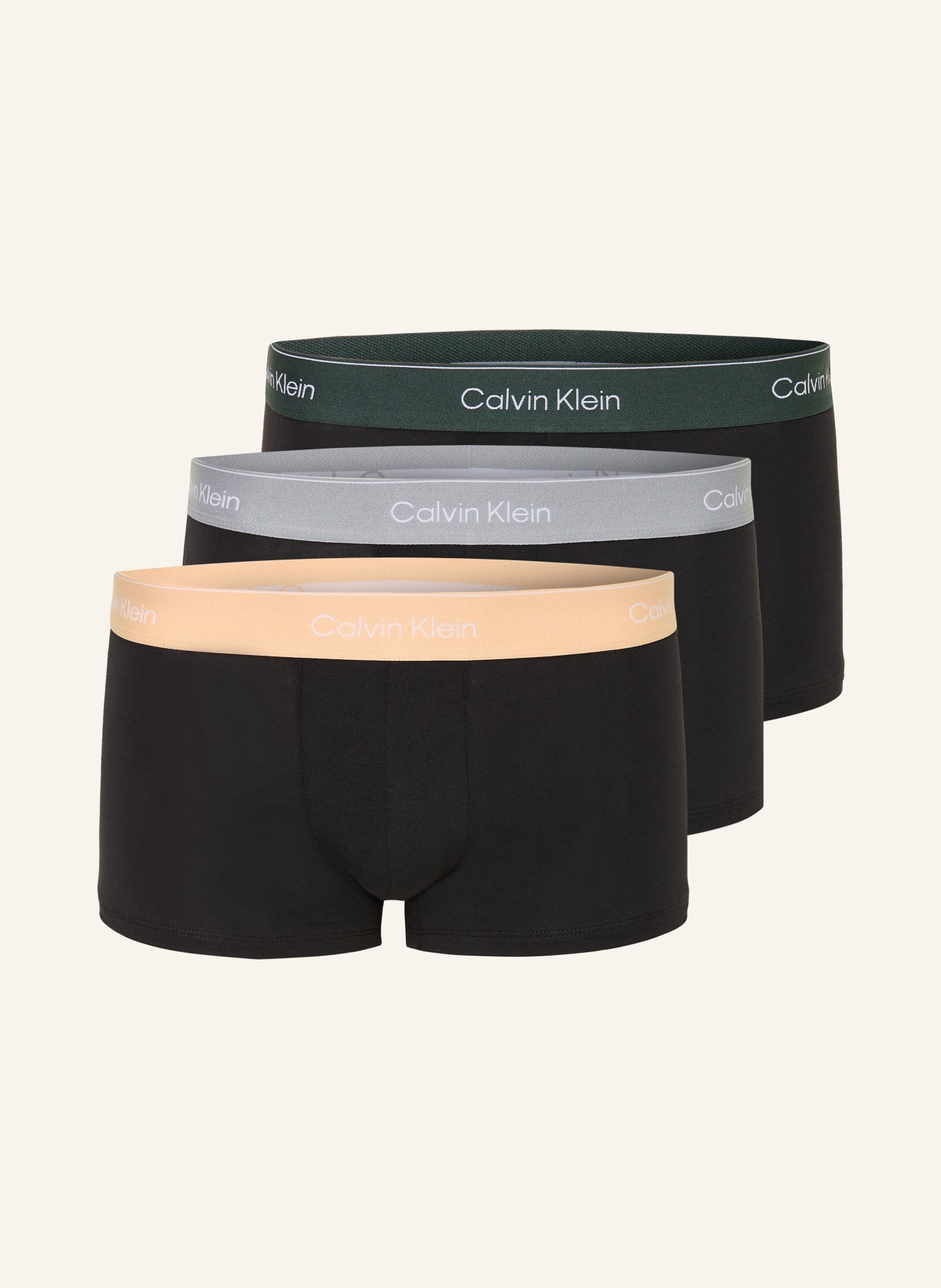 Calvin Klein 3er-Pack Boxershorts ICON COTTON STRETCH Low Rise: SCHWARZ