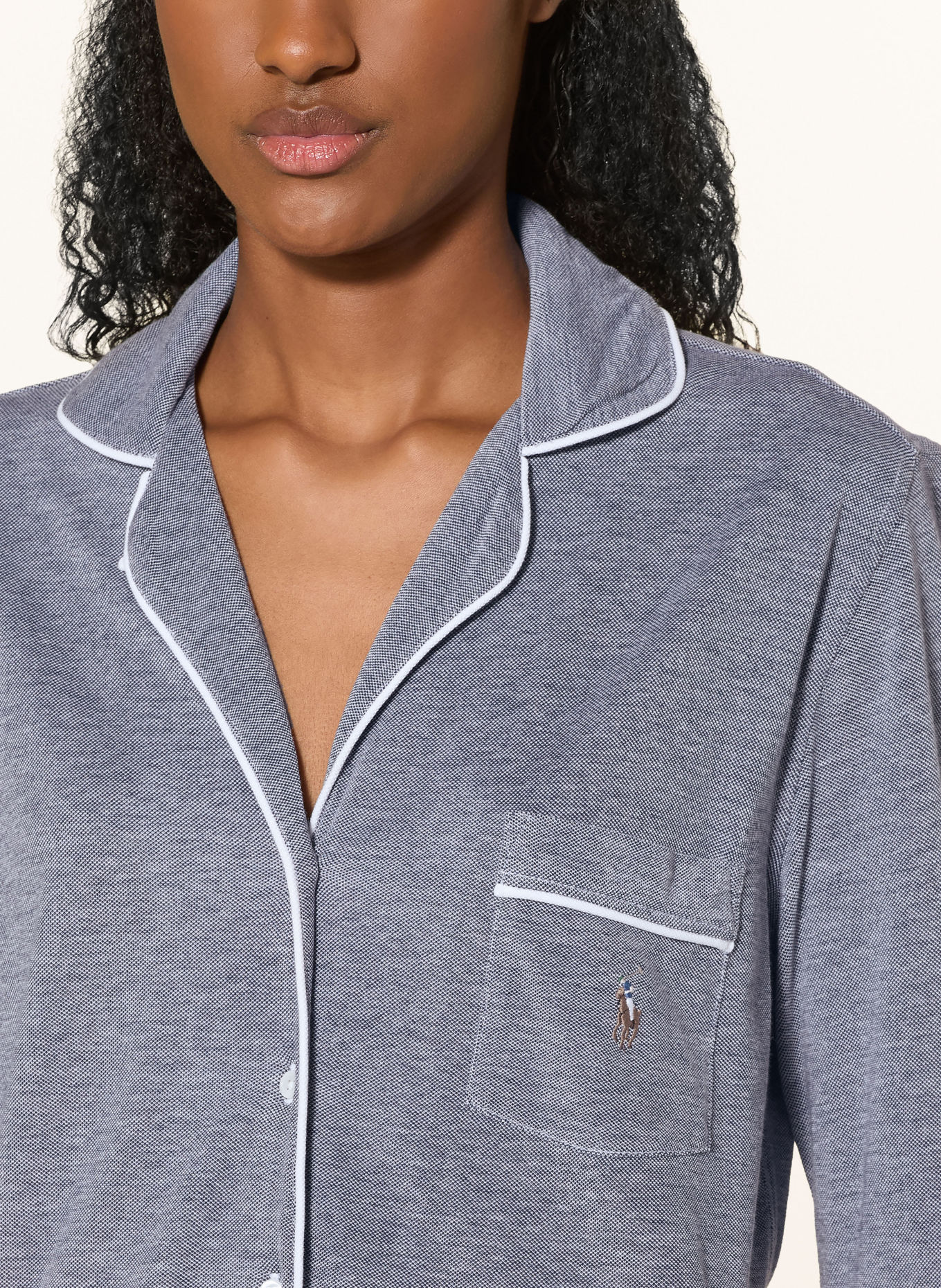 POLO RALPH LAUREN pyjama: BLAUW / WIT