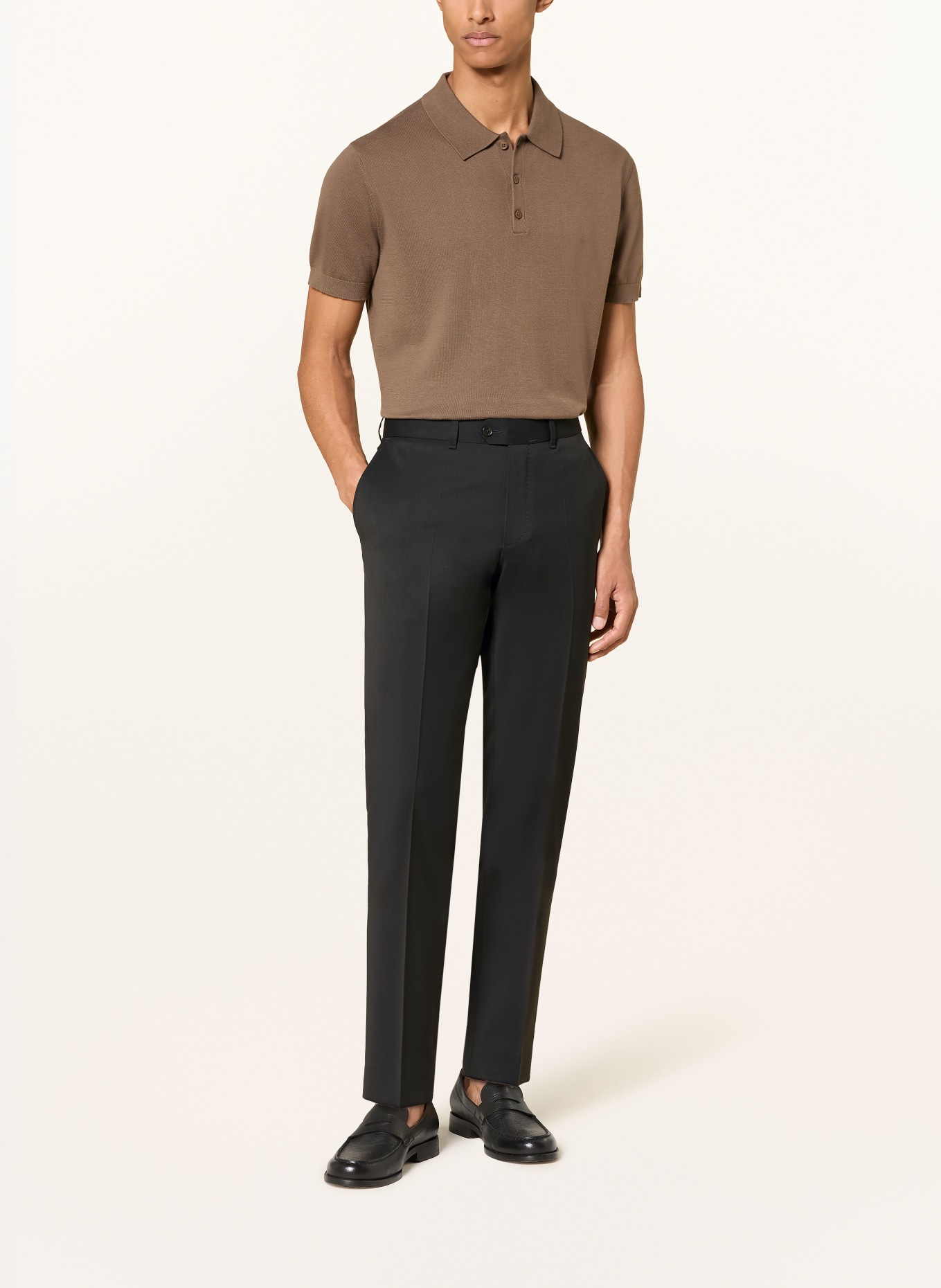 DRESSLER Pantalon Regular Fit: 001 SCHWARZ