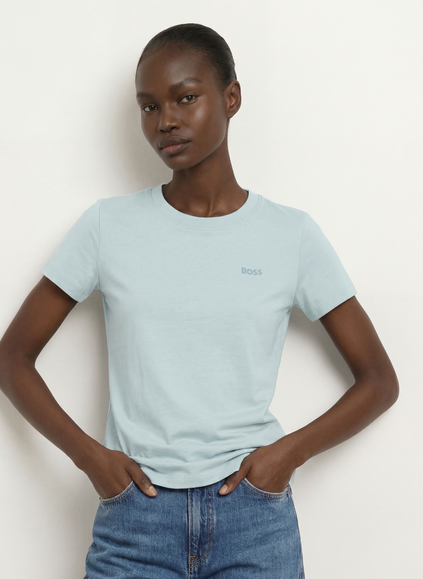 BOSS T-Shirt ESOGO: BLAUGRAU