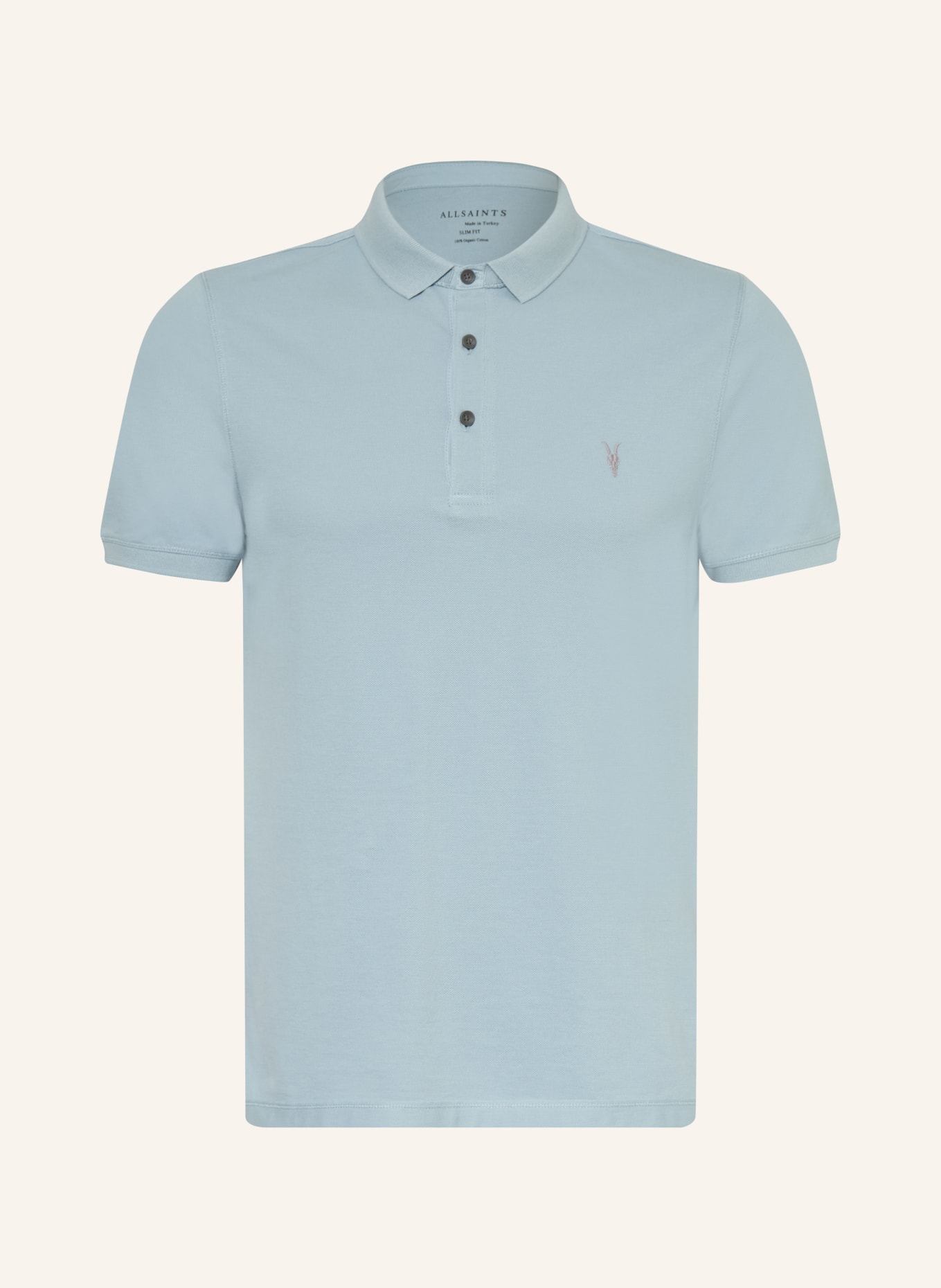 ALLSAINTS Piqué polo shirt REFORM Slim Fit: LIGHT BLUE
