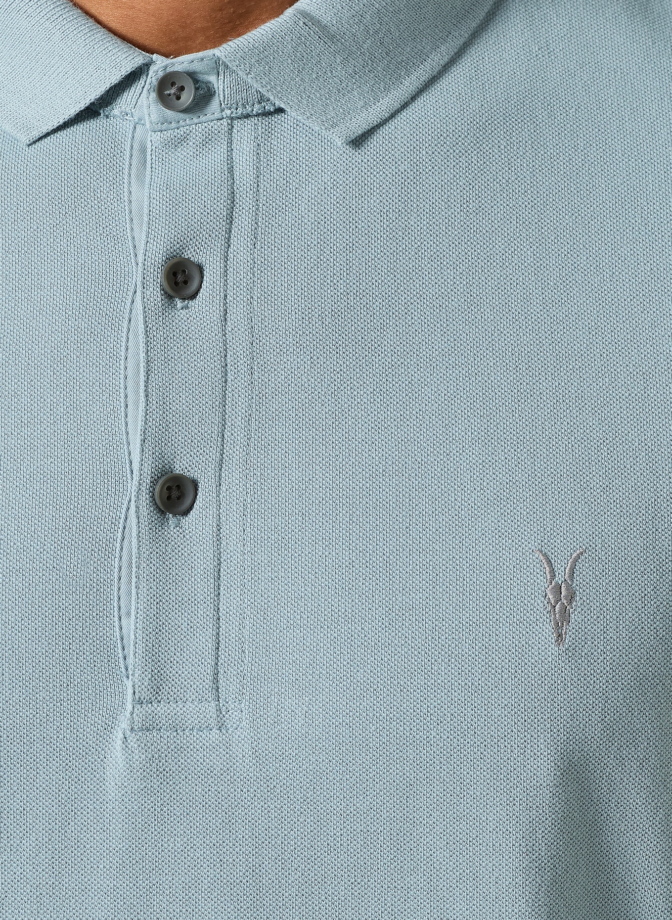 ALLSAINTS Piqué polo shirt REFORM Slim Fit: LIGHT BLUE