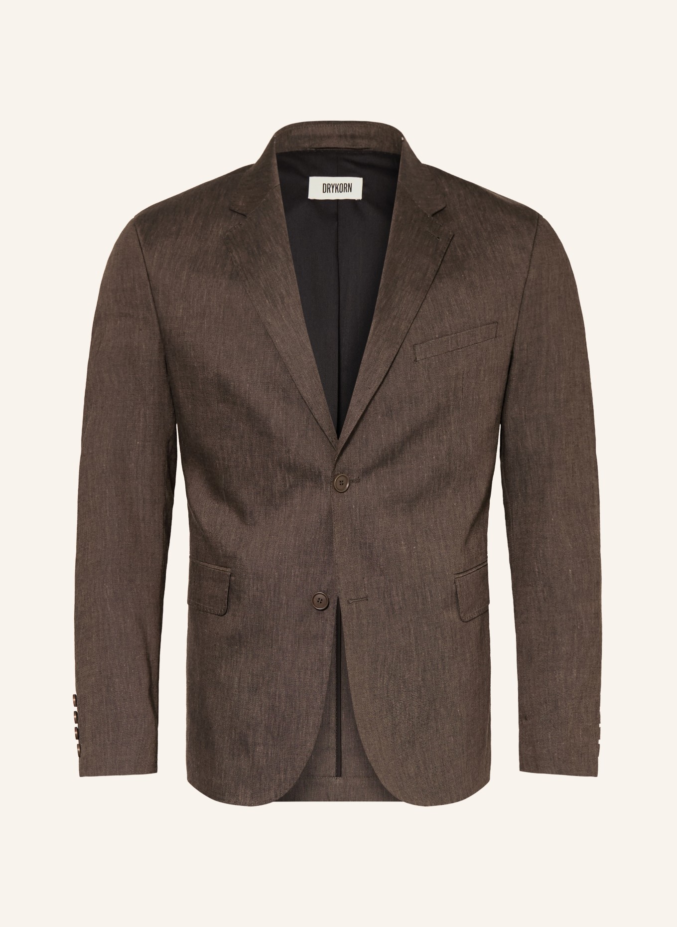 DRYKORN Anzugsakko YAMES Slim Fit mit Leinen: 1104 braun
