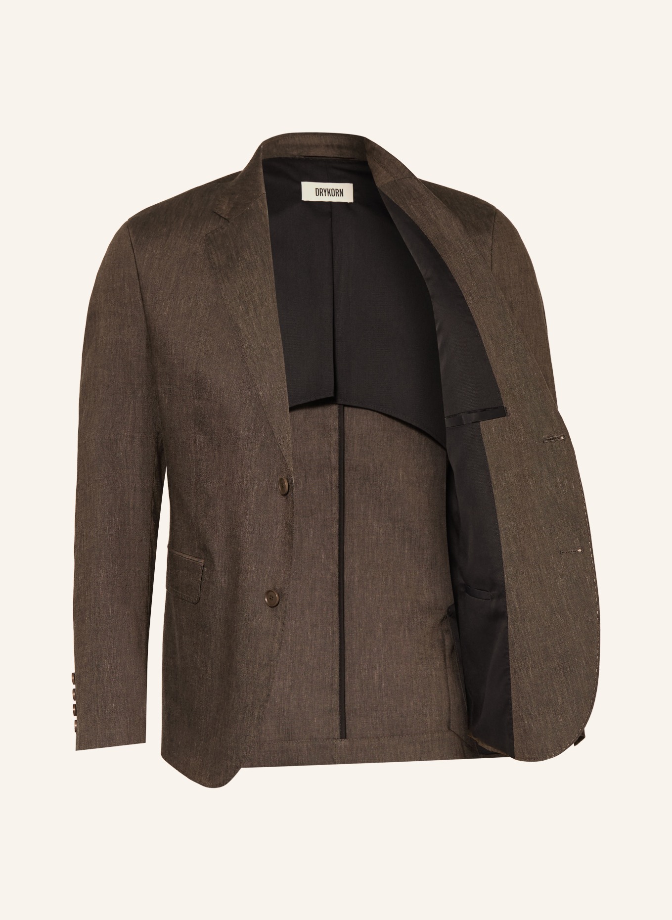 DRYKORN Anzugsakko YAMES Slim Fit mit Leinen: 1104 braun