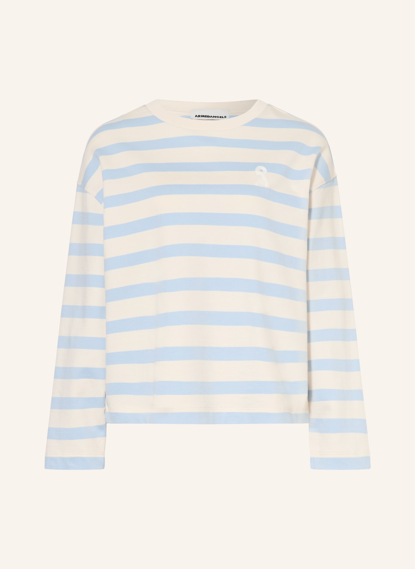 ARMEDANGELS FRANKAA MAARLEN sweatshirt: LIGHT BLUE / ECRU