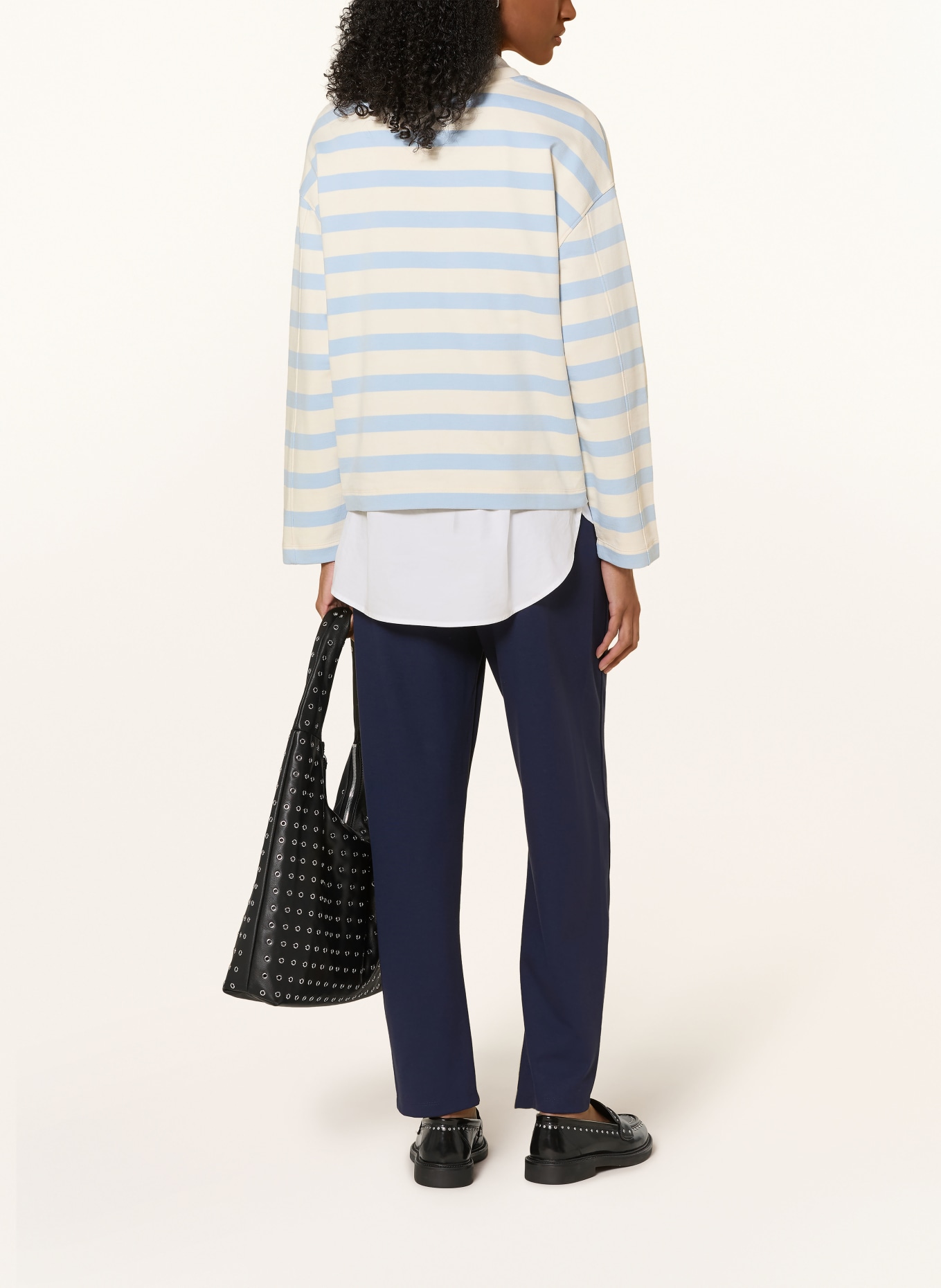 ARMEDANGELS FRANKAA MAARLEN sweatshirt: LIGHT BLUE / ECRU