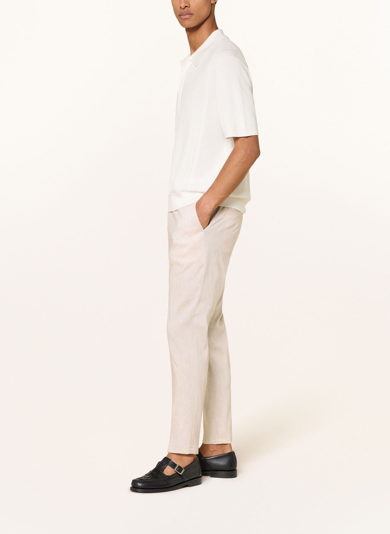 DRYKORN Hose DEGER im Jogging-Stil Regular Fit mit Leinen: BEIGE