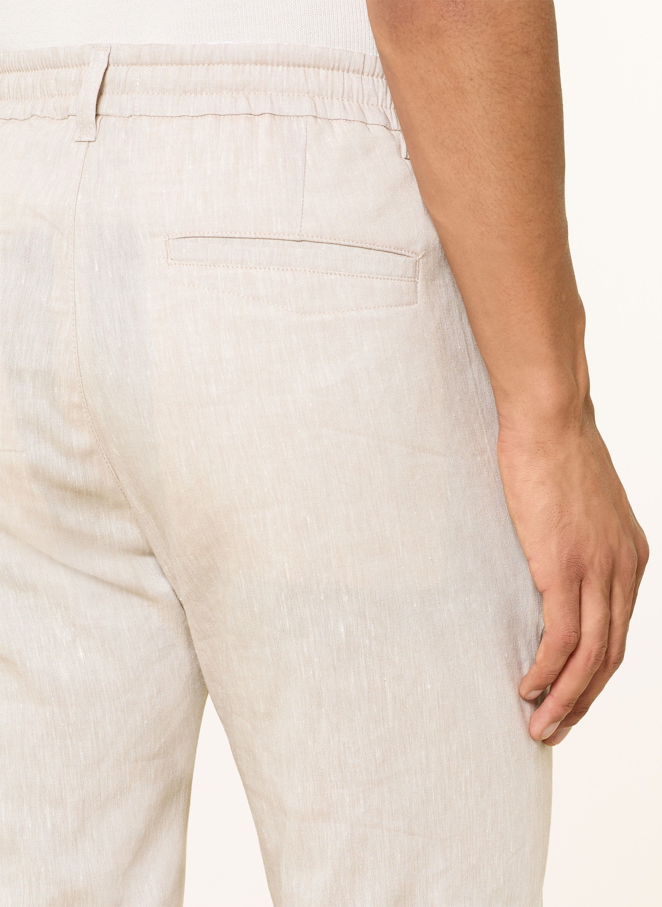 DRYKORN Hose DEGER im Jogging-Stil Regular Fit mit Leinen: BEIGE