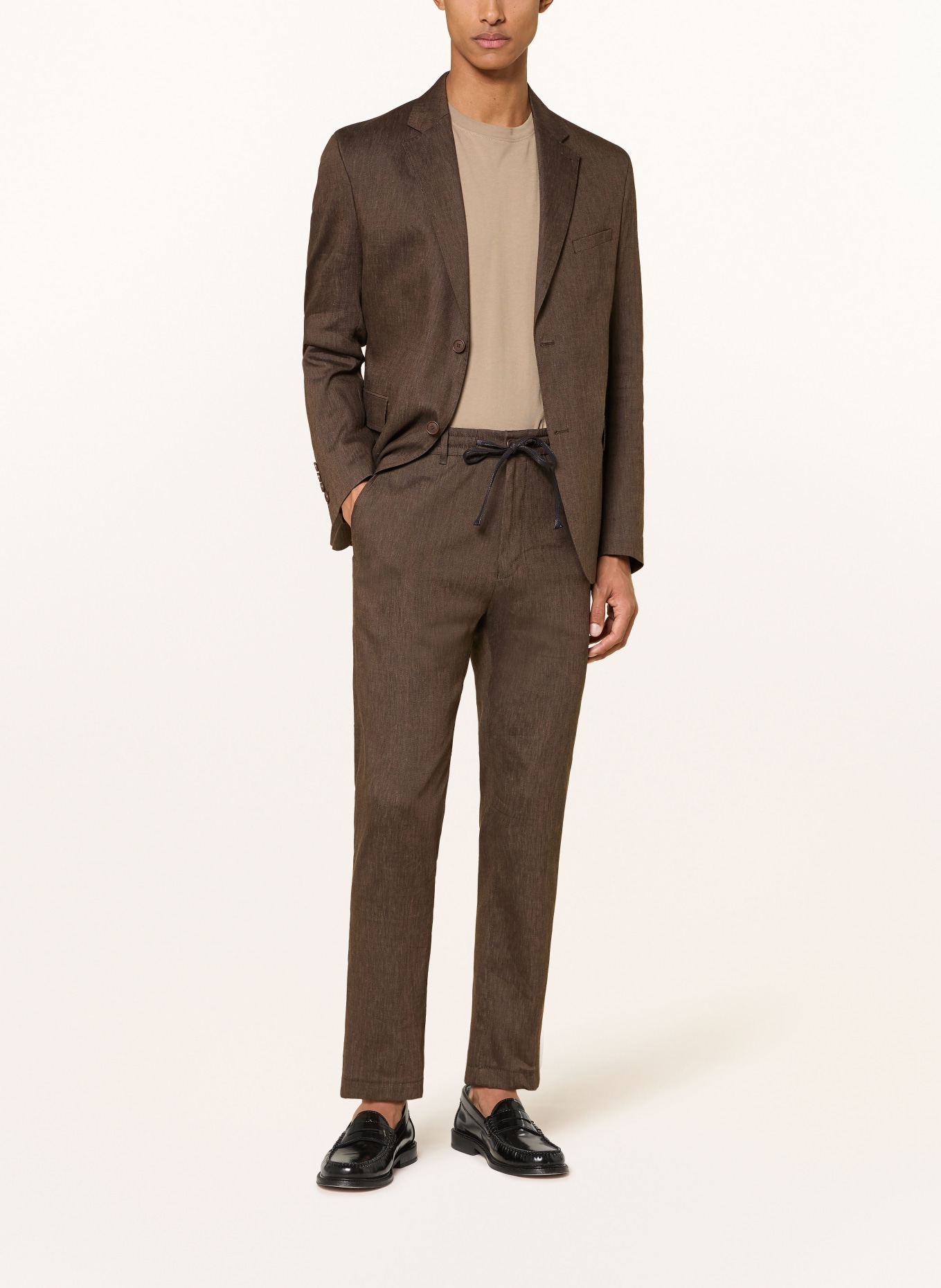 DRYKORN Hose DEGER im Jogging-Stil Regular Fit mit Leinen: BRAUN