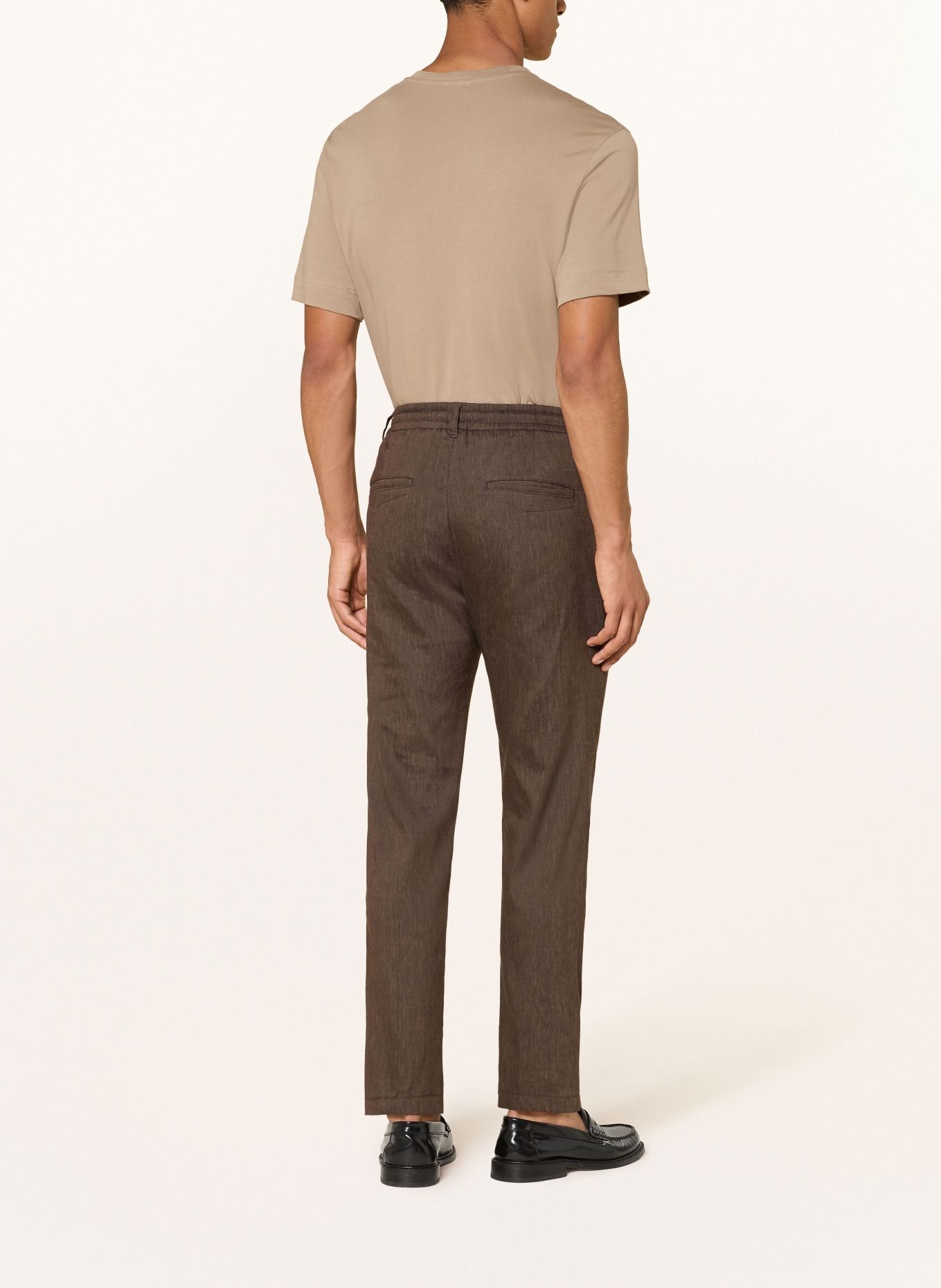 DRYKORN Hose DEGER im Jogging-Stil Regular Fit mit Leinen: BRAUN