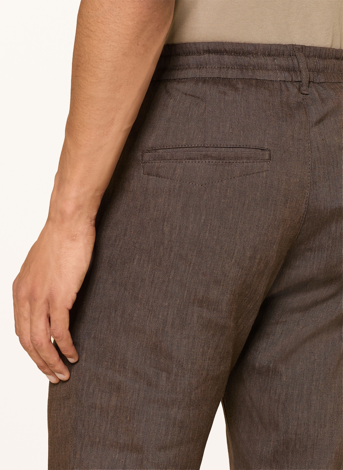 DRYKORN Hose DEGER im Jogging-Stil Regular Fit mit Leinen: BRAUN