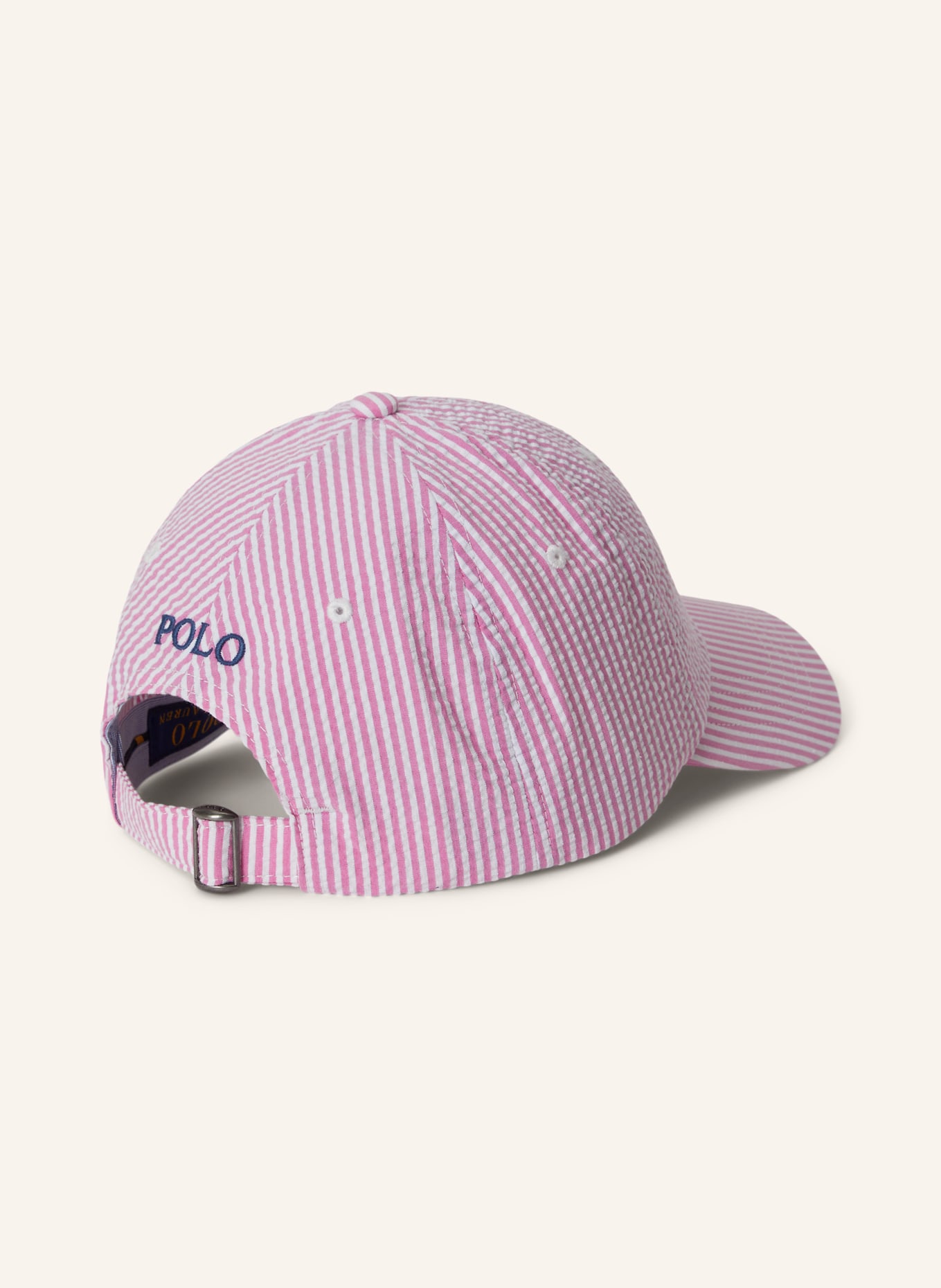 POLO RALPH LAUREN Cap: PINK / CREAM / DARK PURPLE