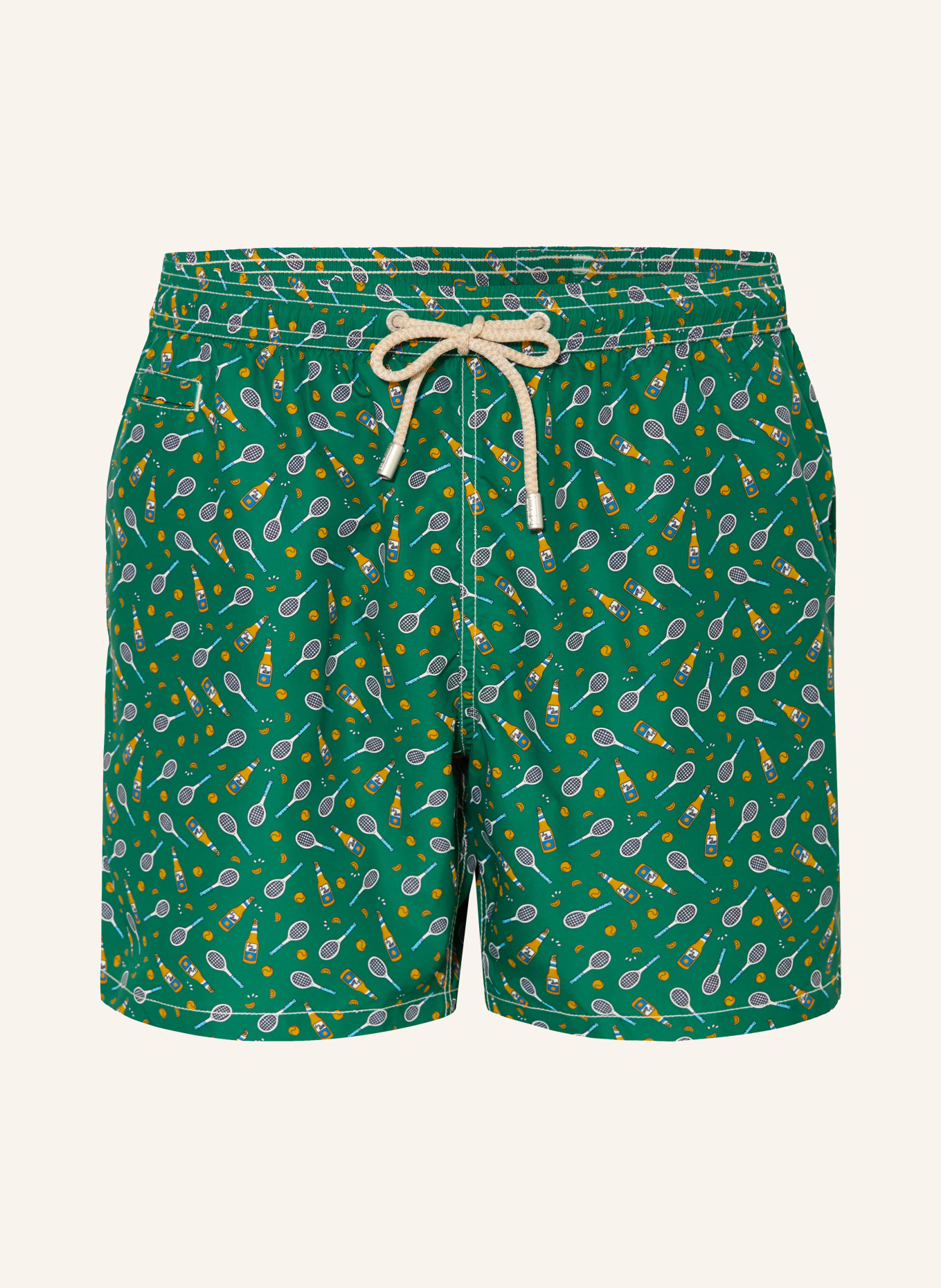 MC2 SAINT BARTH Swim Shorts: GREEN / YELLOW / WHITE
