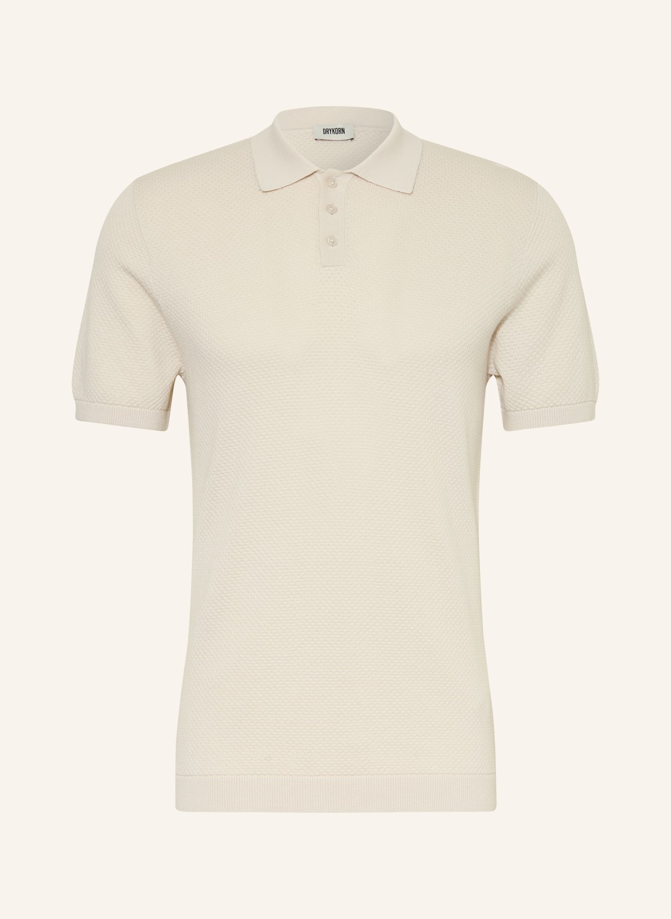 DRYKORN Gebreid poloshirt TRITON Regular Fit: ECRU