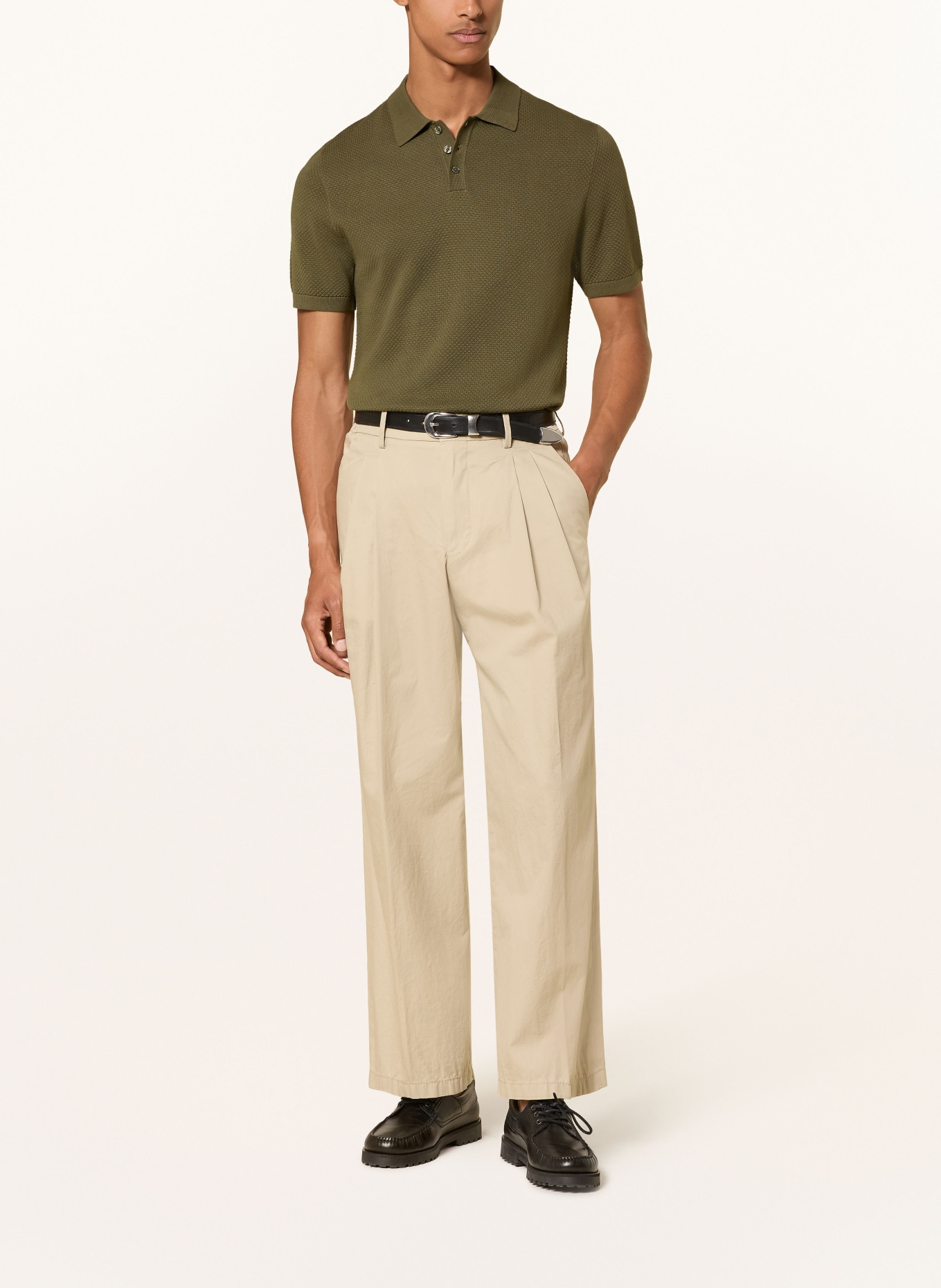 DRYKORN Knitted polo shirt TRITON Regular Fit: GREEN