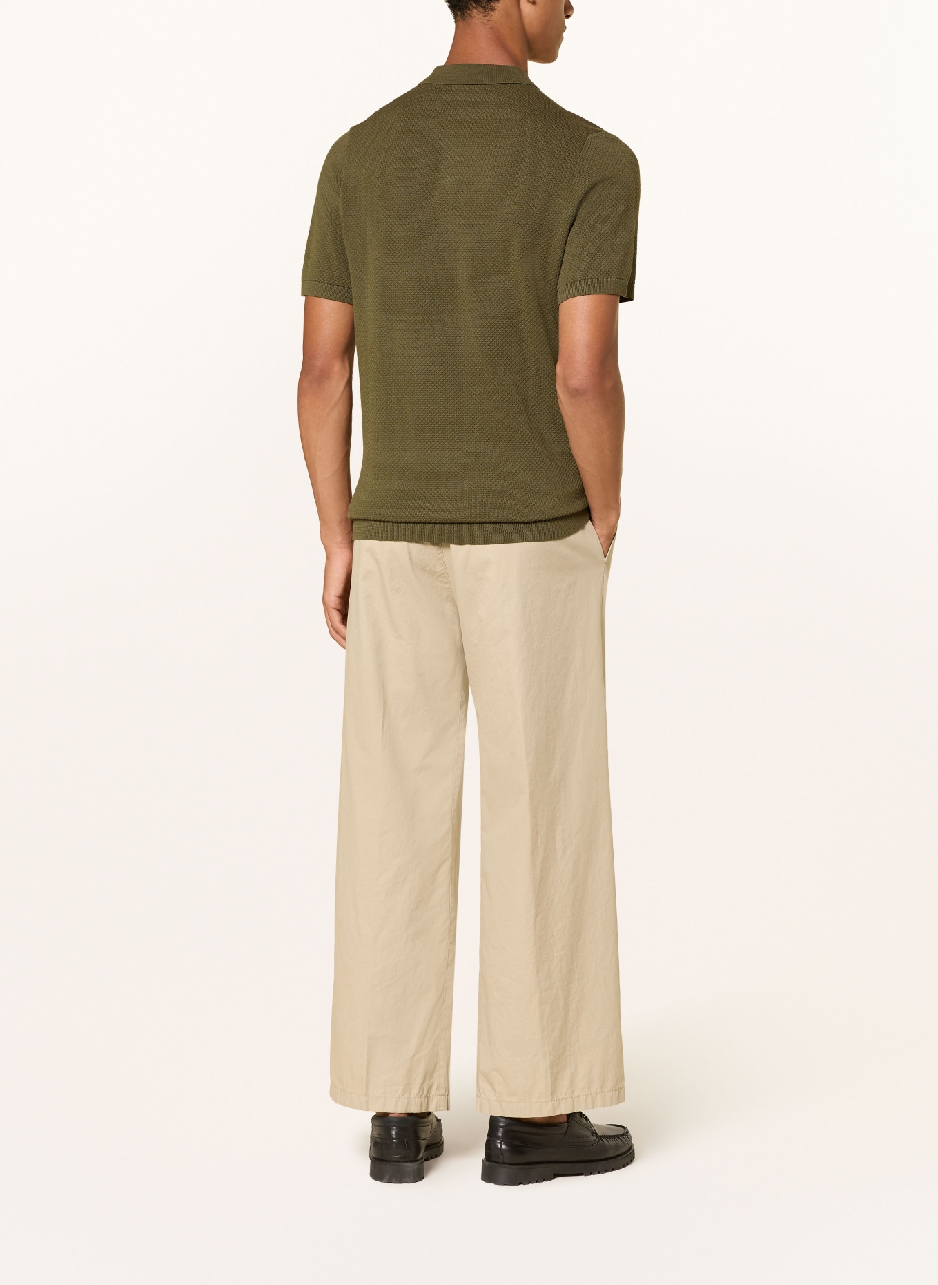 DRYKORN Knitted polo shirt TRITON Regular Fit: GREEN