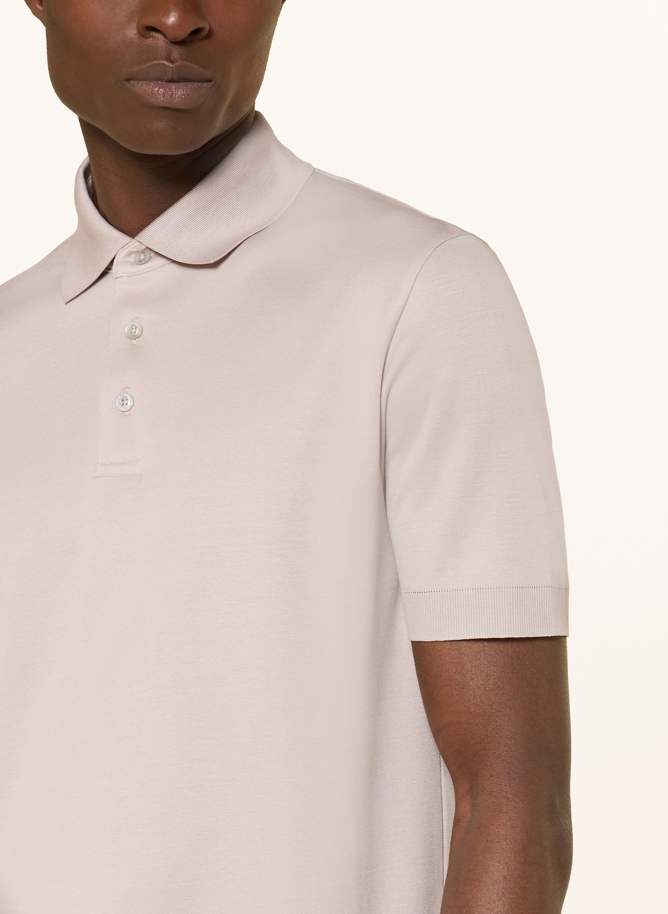 HERNO Jersey polo shirt: TAUPE