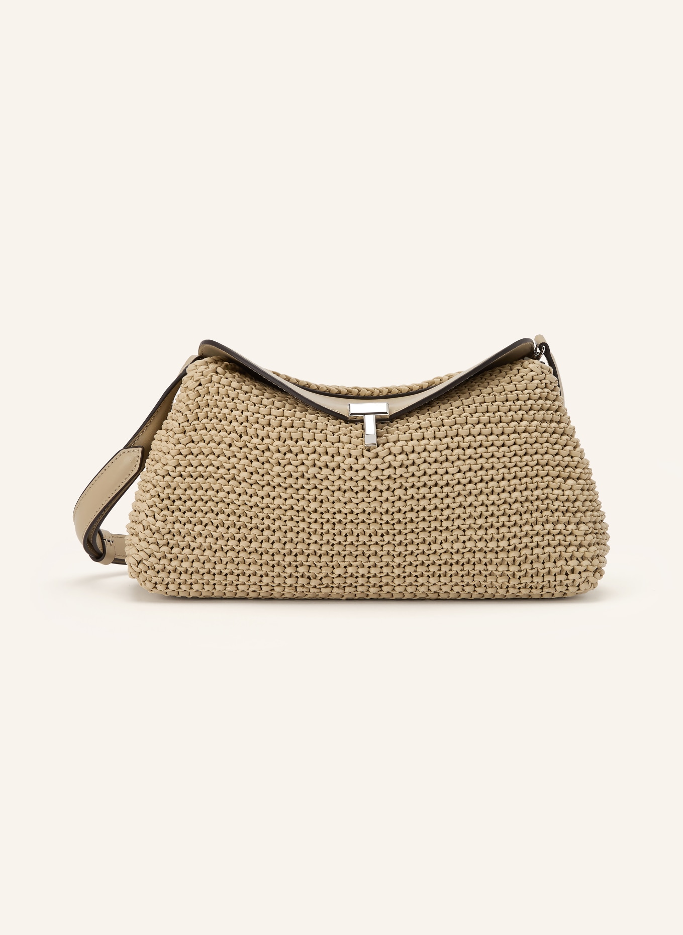 TOTEME Koppling T-LOCK: BEIGE / SILVER