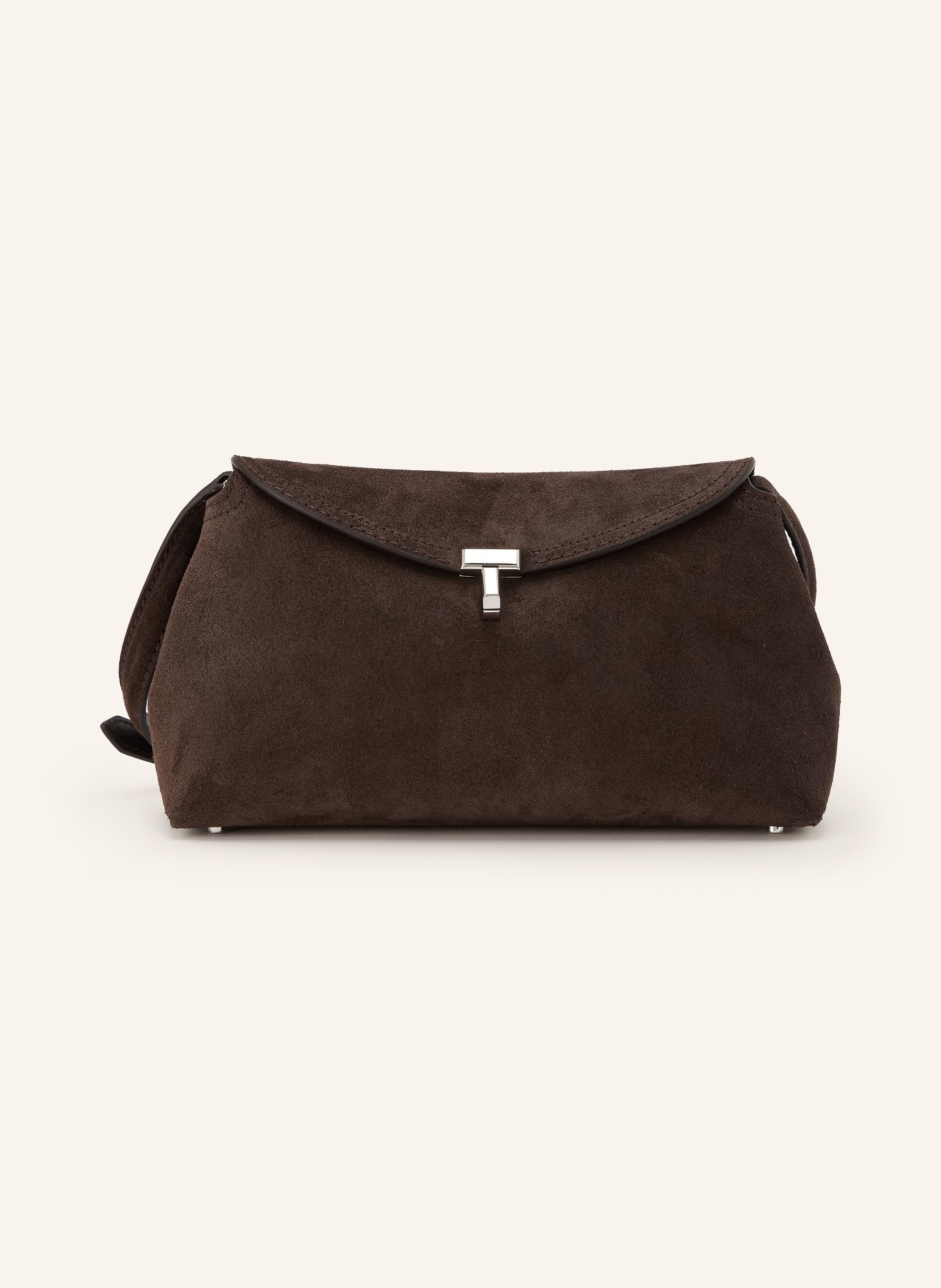 TOTEME Koppeling T-LOCK: MARRON FONCÉ / ZILVER
