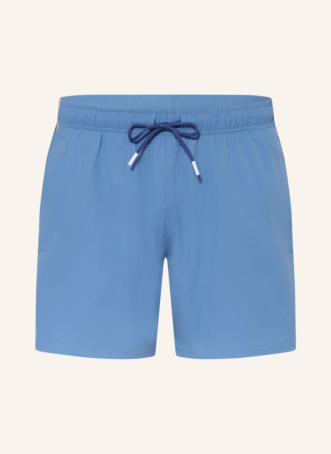 BOSS Badeshorts ICONIC: HELLBLAU / CAMEL / WEISS