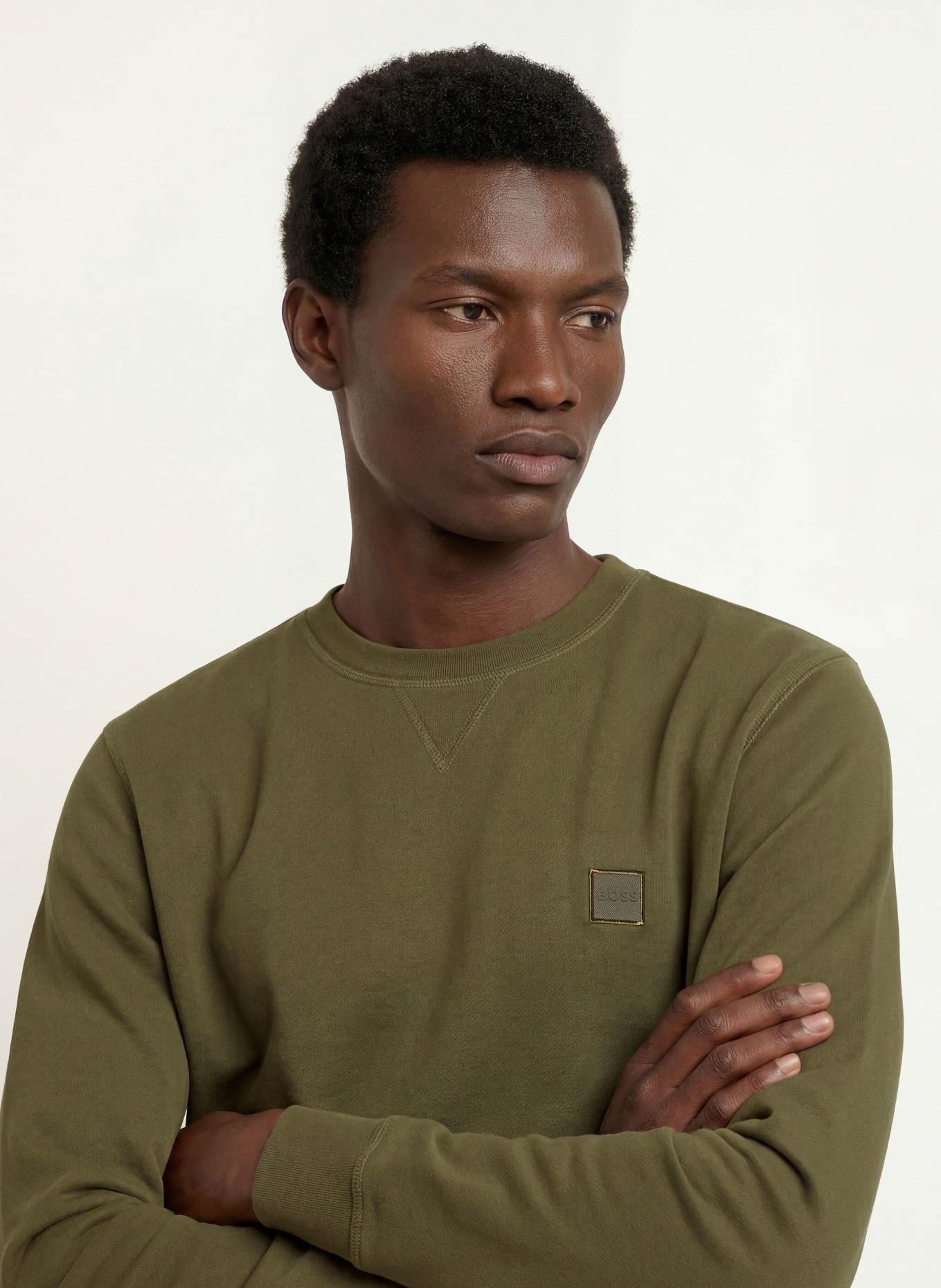 BOSS Bluza nierozpinana WESTART: OLIWKOWY