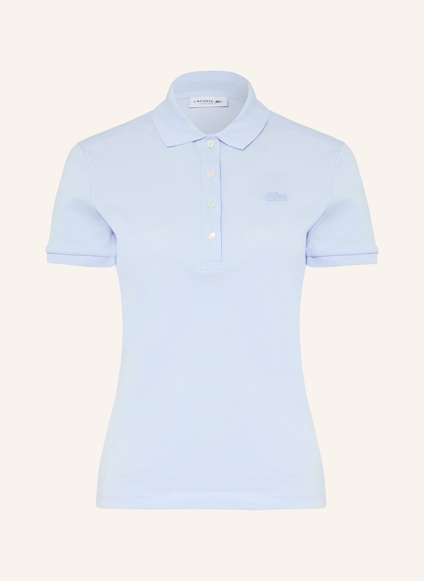 LACOSTE Piqué-Poloshirt: HELLBLAU
