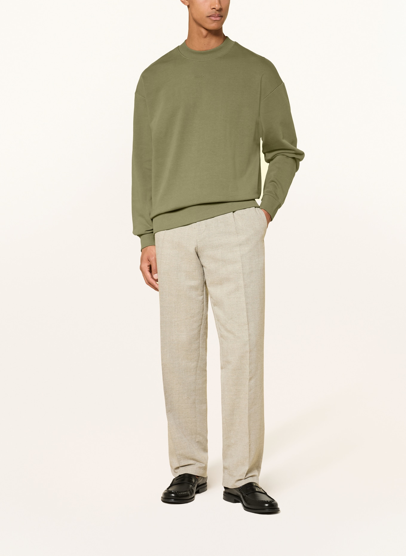 HUGO Sweatshirt DAPOCREW: OLIVEN