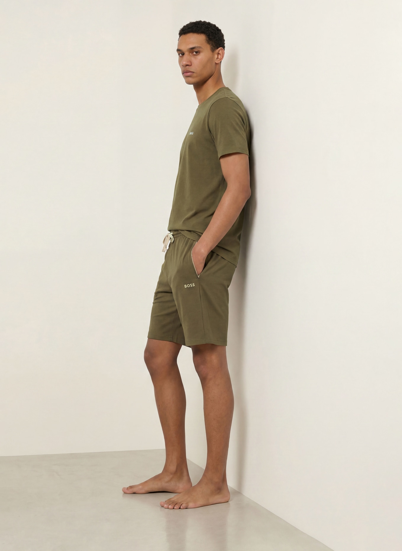 BOSS Lounge shorts MIX&MATCH: OLIVE