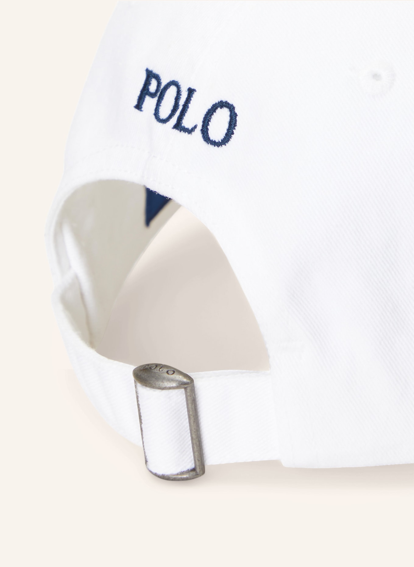 POLO RALPH LAUREN Cap: WEISS / DUNKELBLAU