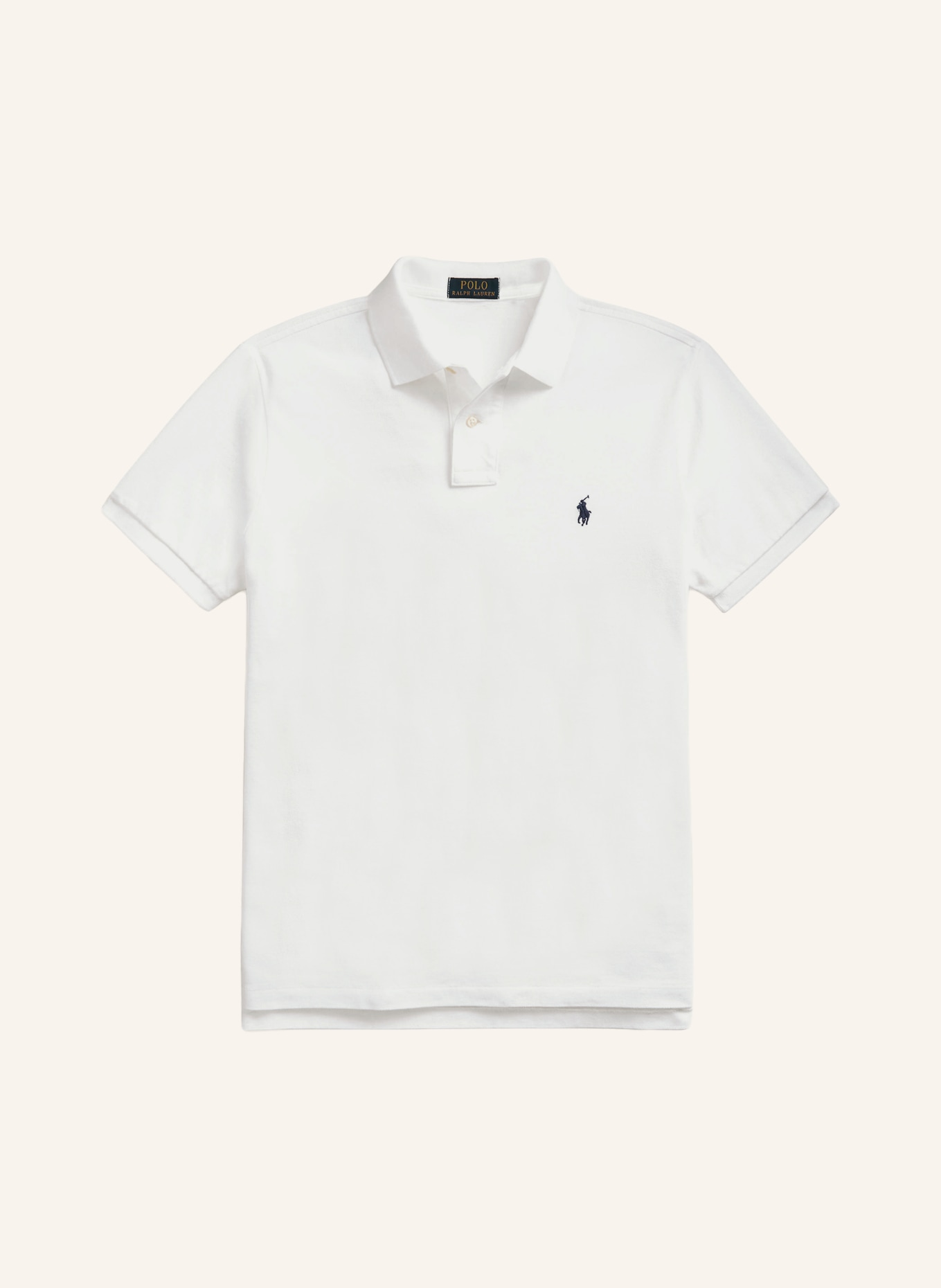 POLO RALPH LAUREN Piqué poloshirt Custom Slim Fit: WIT