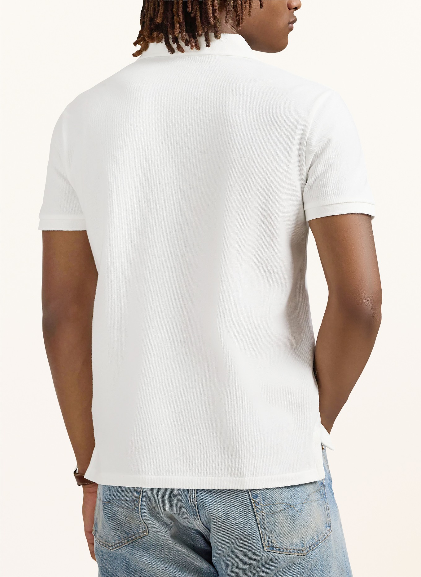 POLO RALPH LAUREN Piqué poloshirt Custom Slim Fit: WIT