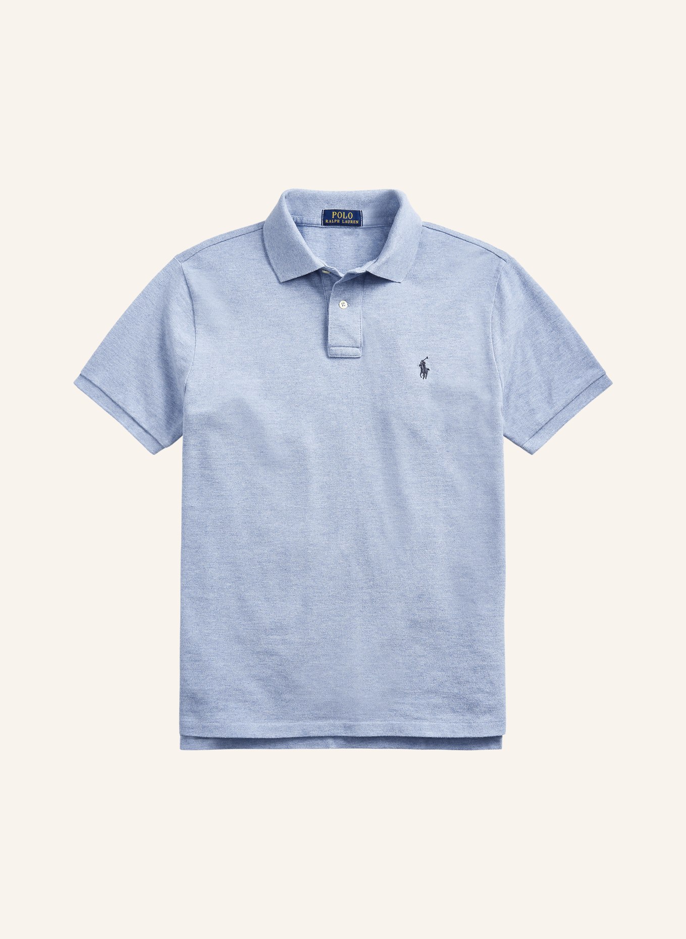 POLO RALPH LAUREN Piqué poloshirt Custom Slim Fit: LICHTBLAUW