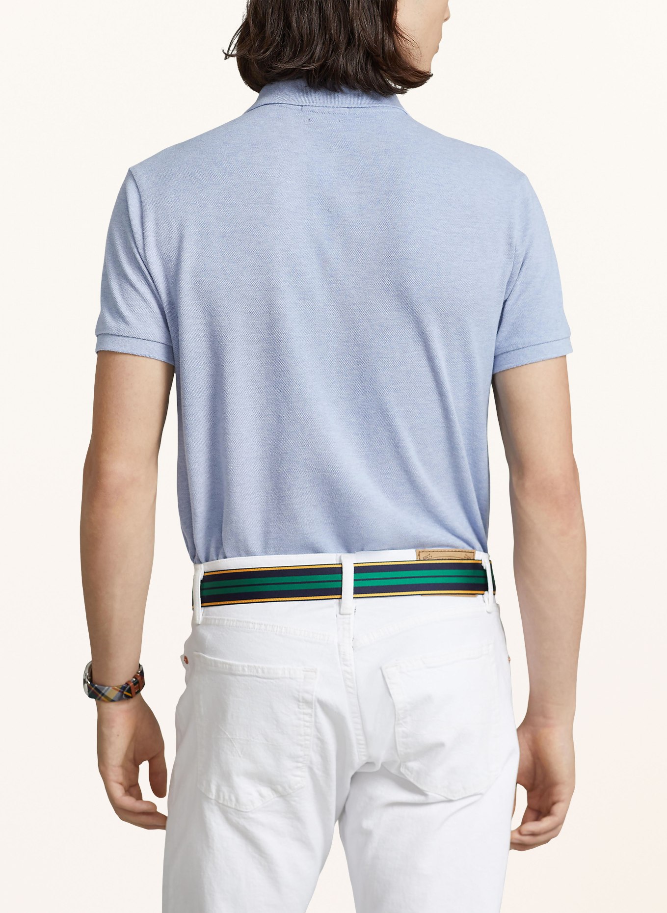 POLO RALPH LAUREN Piqué poloshirt Custom Slim Fit: LICHTBLAUW