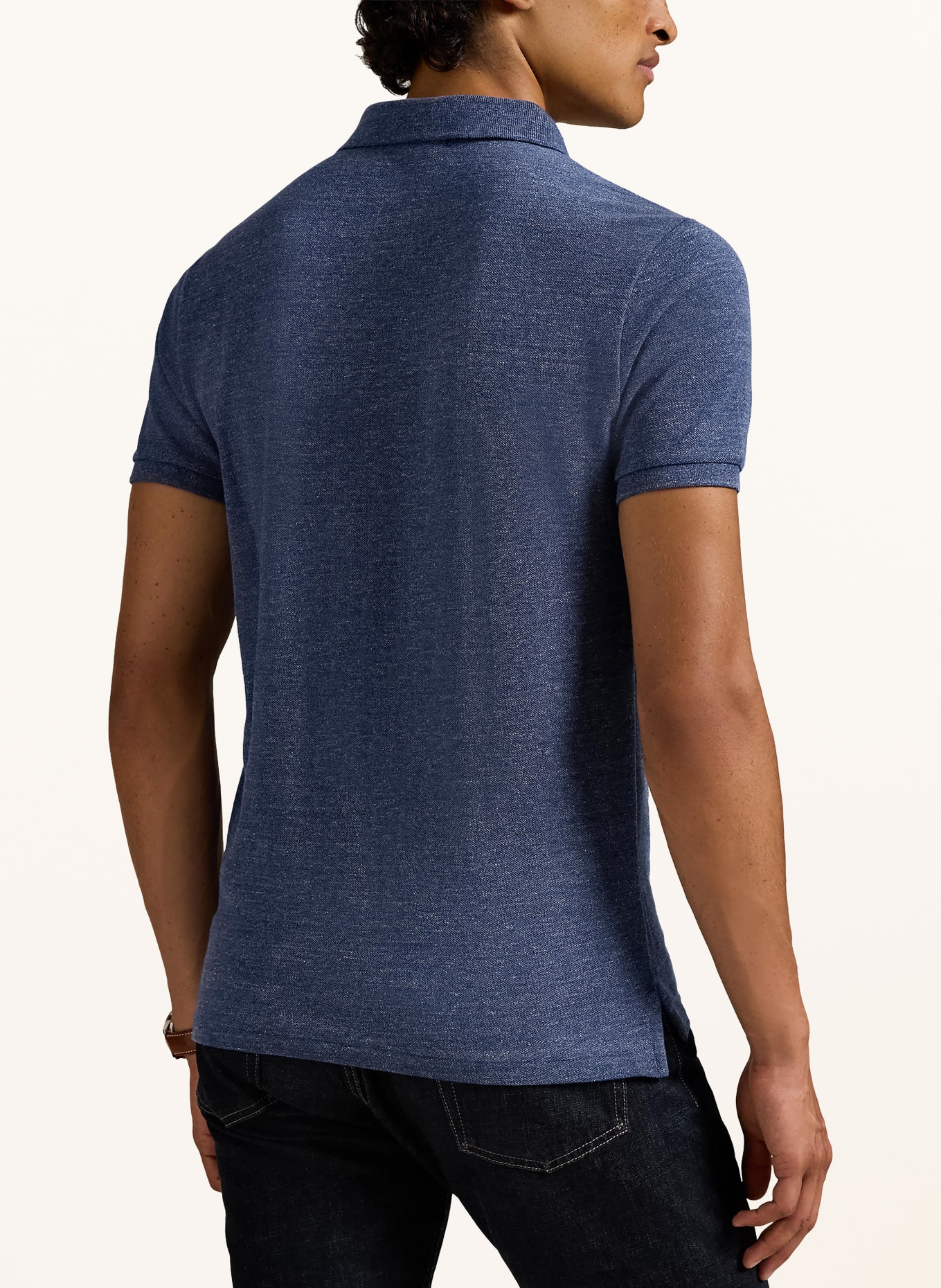 POLO RALPH LAUREN Piqué poloshirt Custom Slim Fit: BLAUW