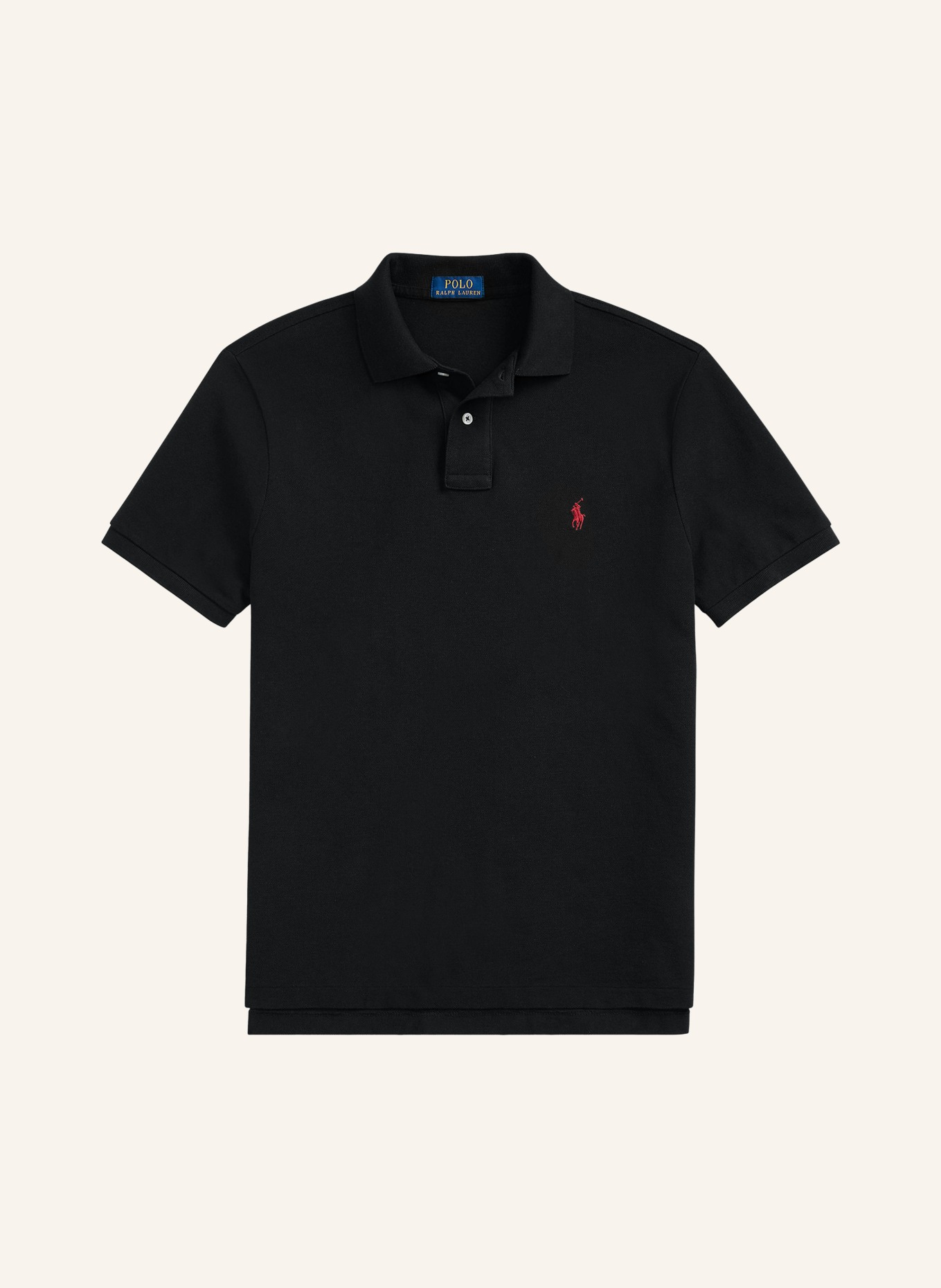 POLO RALPH LAUREN Piqué-Poloshirt Custom Slim Fit: SCHWARZ