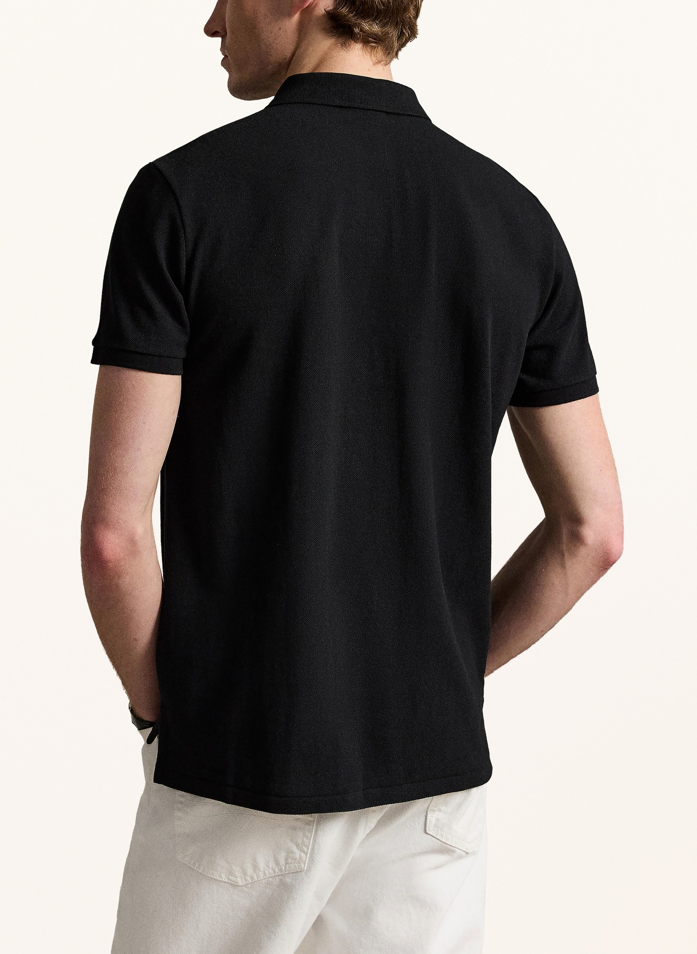 POLO RALPH LAUREN Piqué-Poloshirt Custom Slim Fit: SCHWARZ