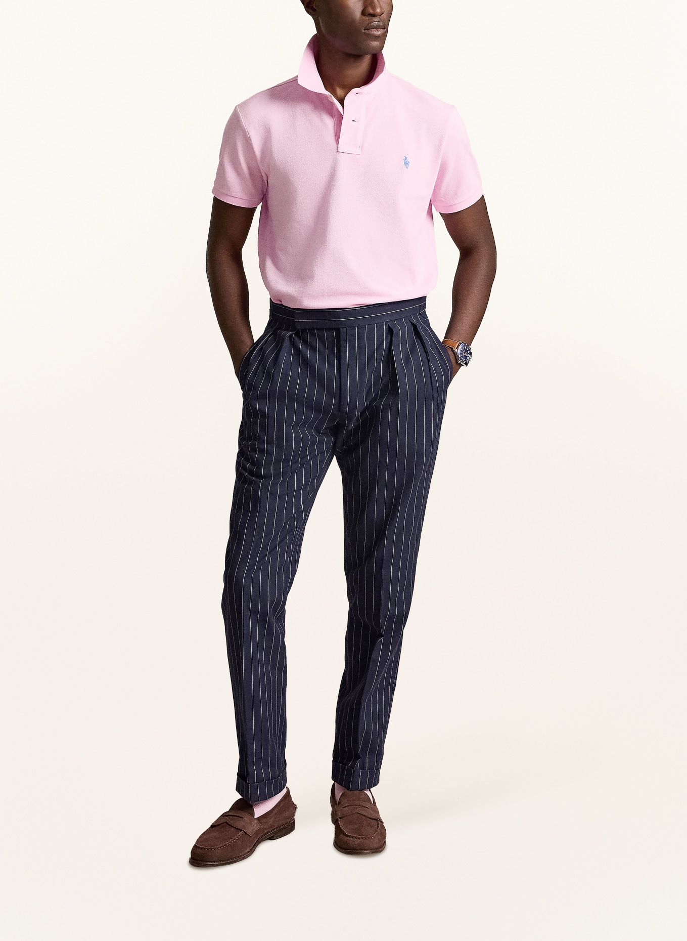 POLO RALPH LAUREN Polo piqué coupe slim personnalisé: ROSE