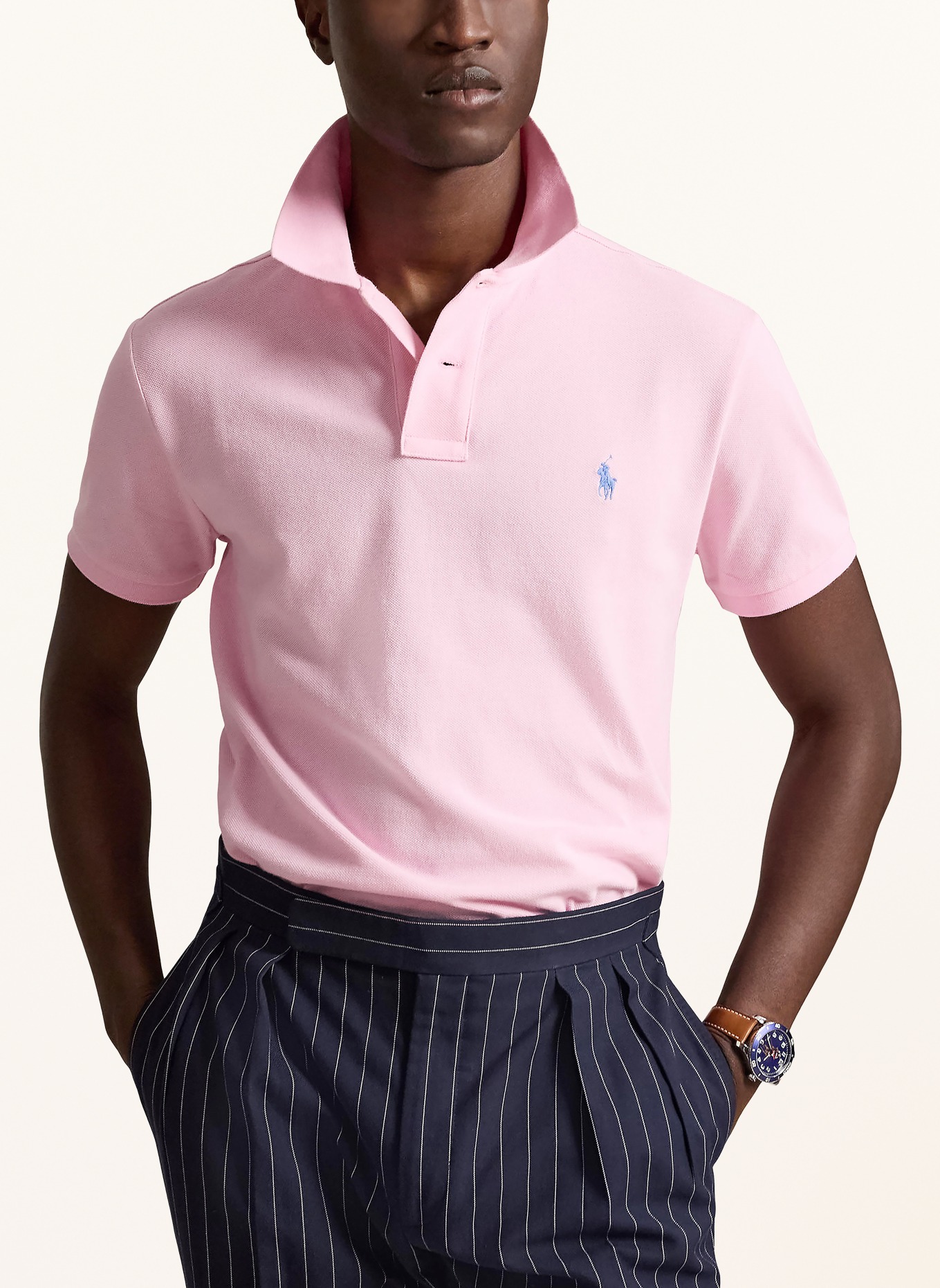 POLO RALPH LAUREN Polo piqué coupe slim personnalisé: ROSE