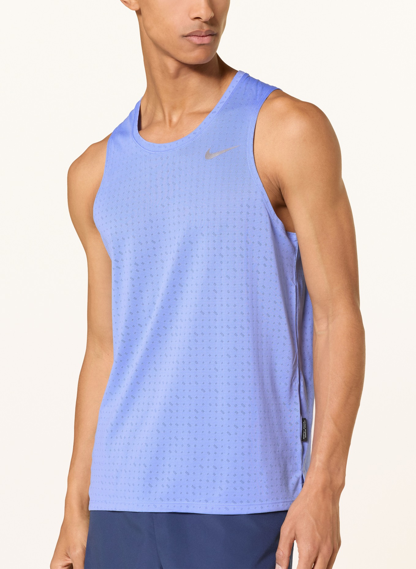 Nike Lauftop BREATHE MILER: HELLBLAU