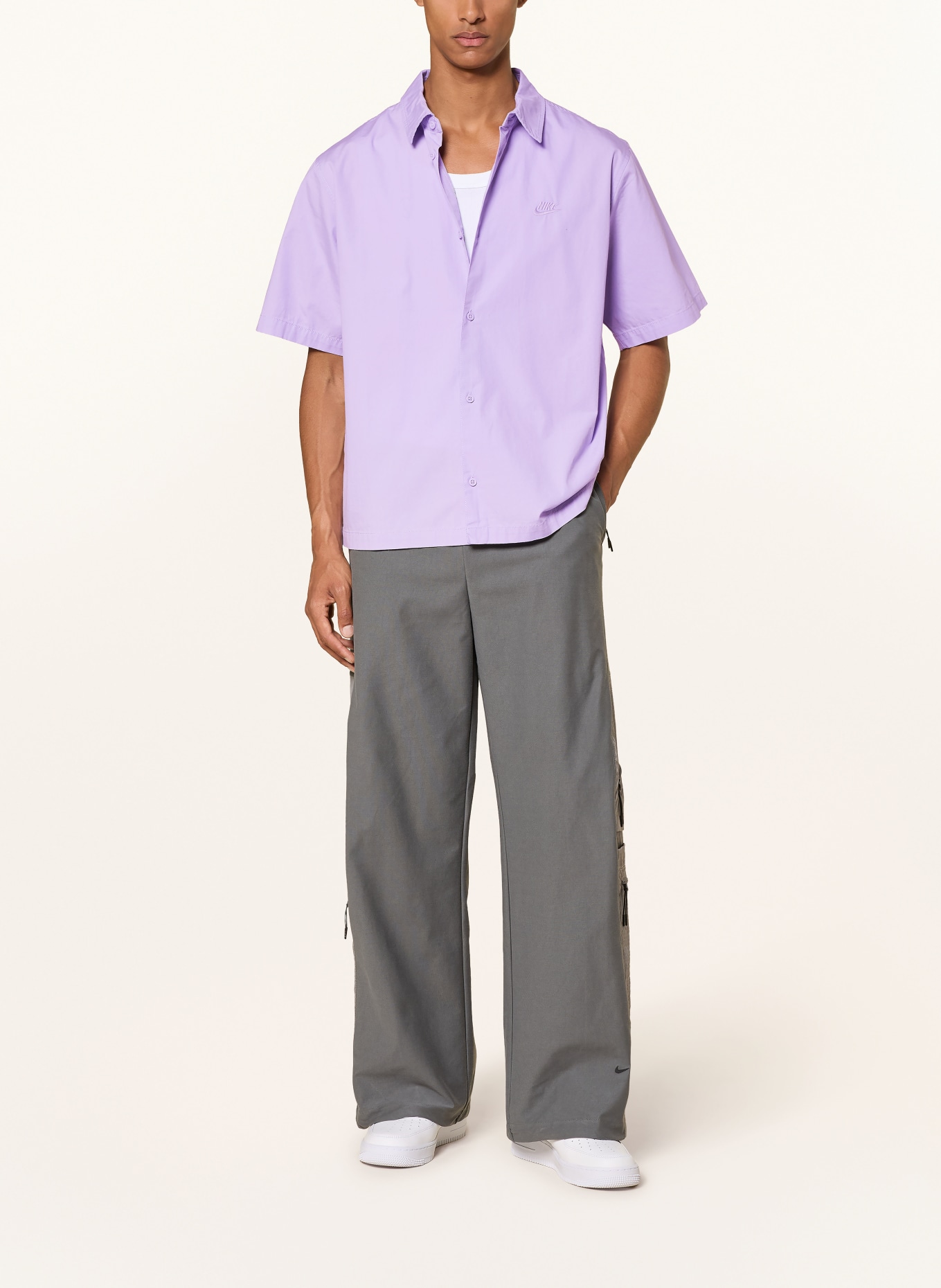 Nike Chemise à manches courtes, coupe ample: LILAS CLAIR