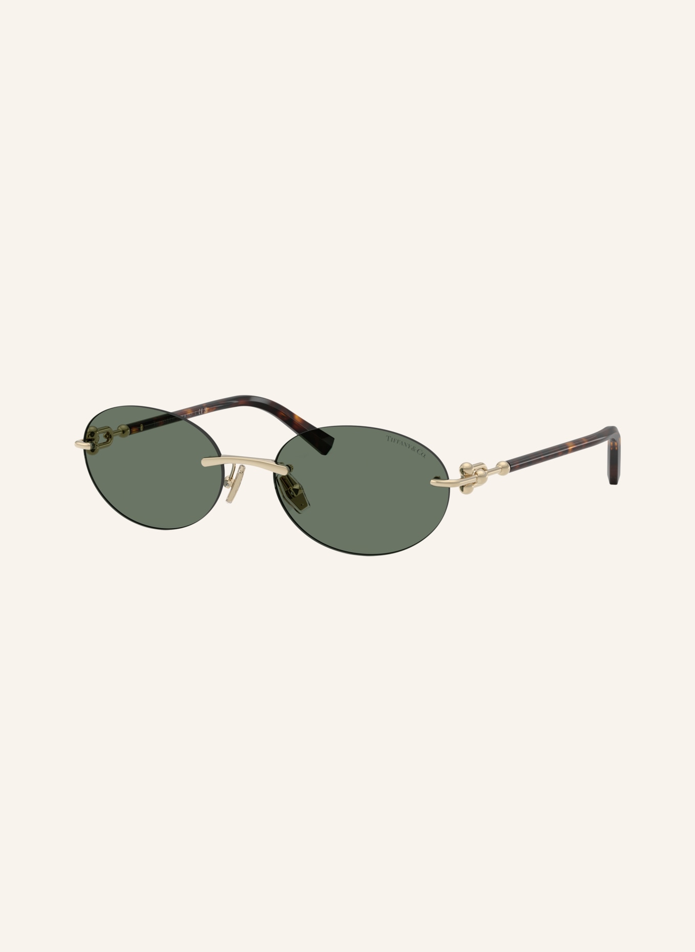 TIFFANY & Co. Solbriller TF3104D: GULD/ MØRKEGRØN