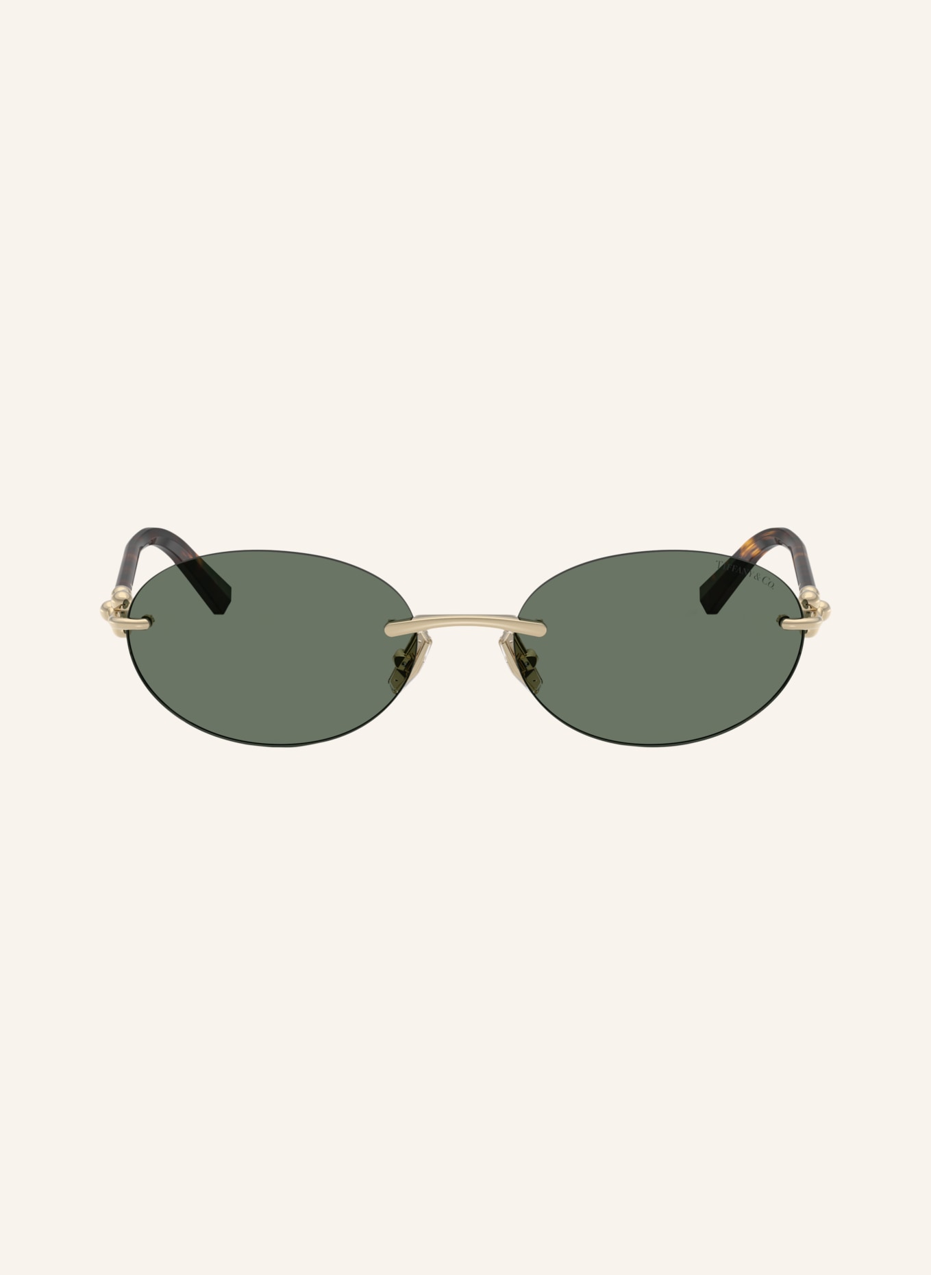 TIFFANY & Co. Solbriller TF3104D: GULD/ MØRKEGRØN