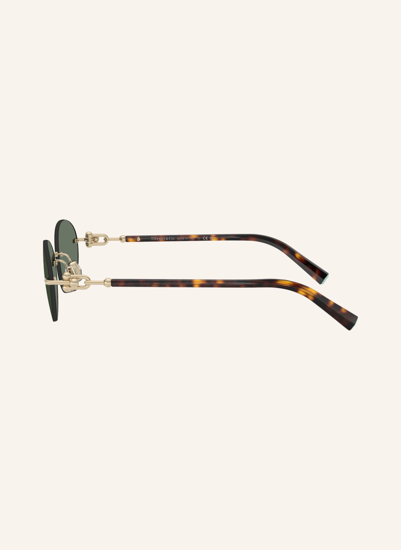 TIFFANY & Co. Solbriller TF3104D: GULD/ MØRKEGRØN