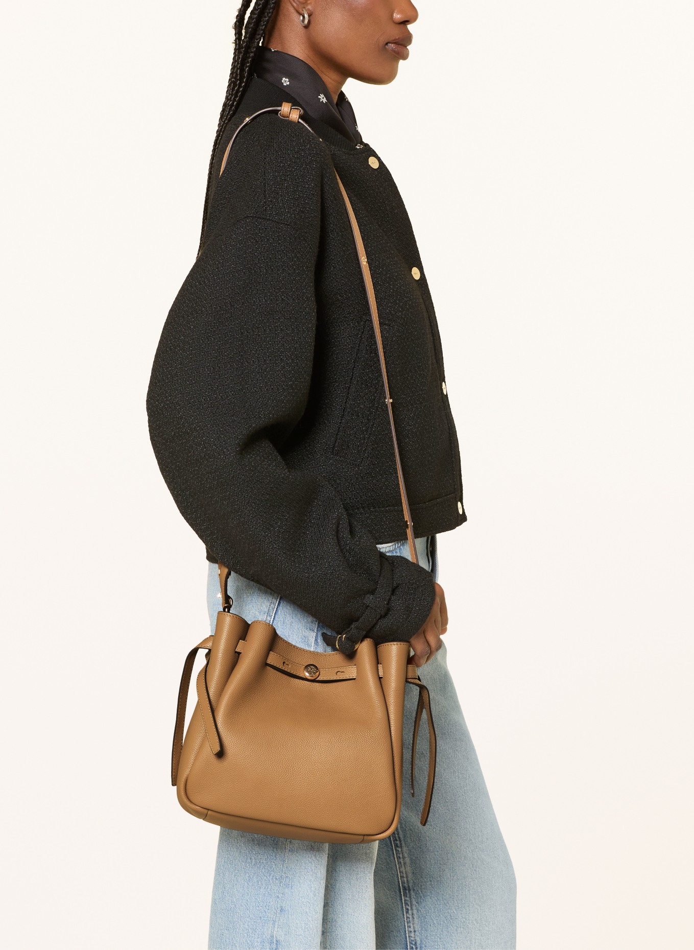 TORY BURCH Pouch bag ROMY: CAMEL