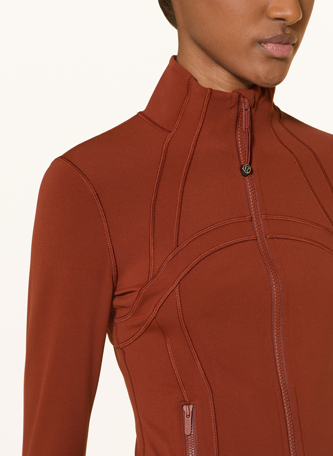 lululemon Yoga-Jacke DEFINE CROPPED: DUNKELROT