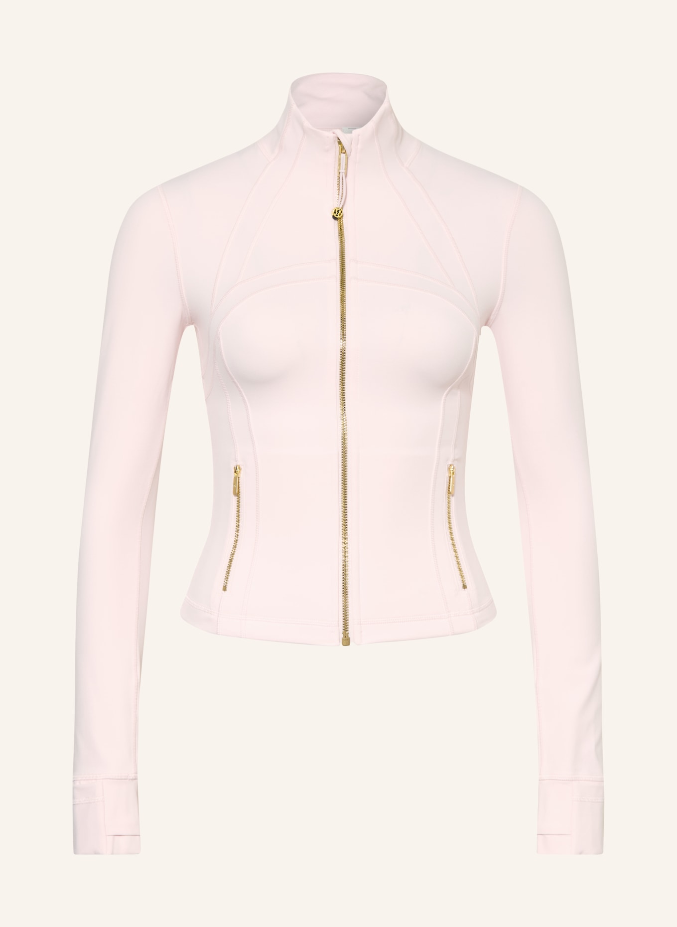 lululemon DEFINE CROPPED yoga jacket: LIGHT PINK